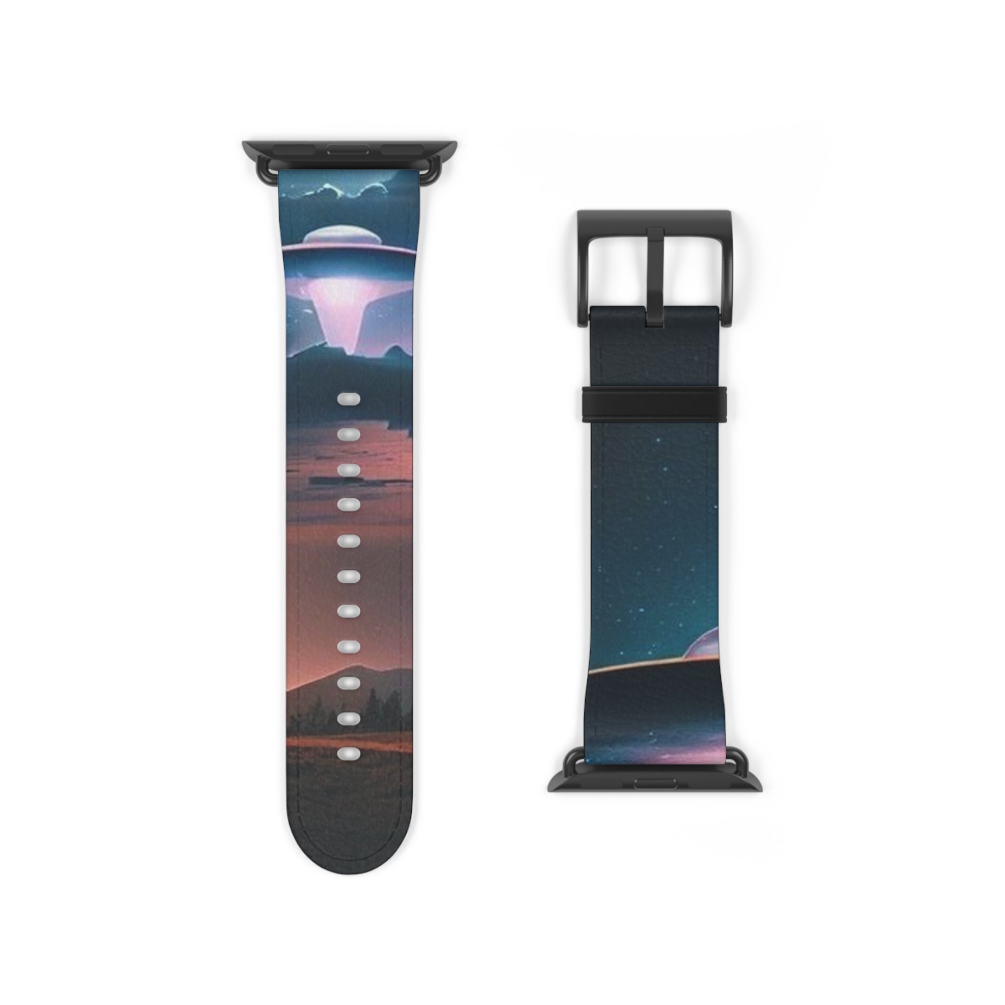 Cosmic Galaxy Watch Band, Astronaut Space Watch Strap, Colorful Silicone Watch Band, Unisex Space Theme Accessory, Gift for Space Lovers Printify
