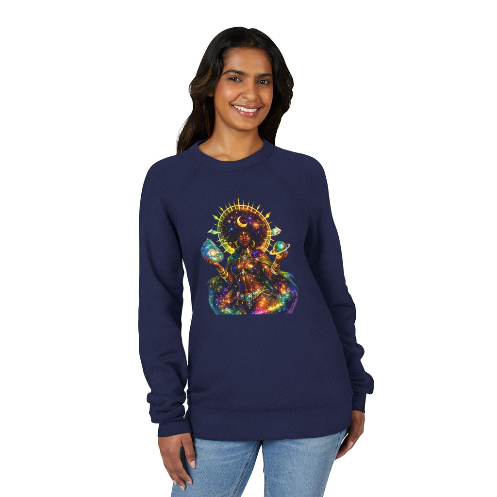 Cosmic Goddess Sweatshirt – Afrocentric Celestial Streetwear Crewneck Printify