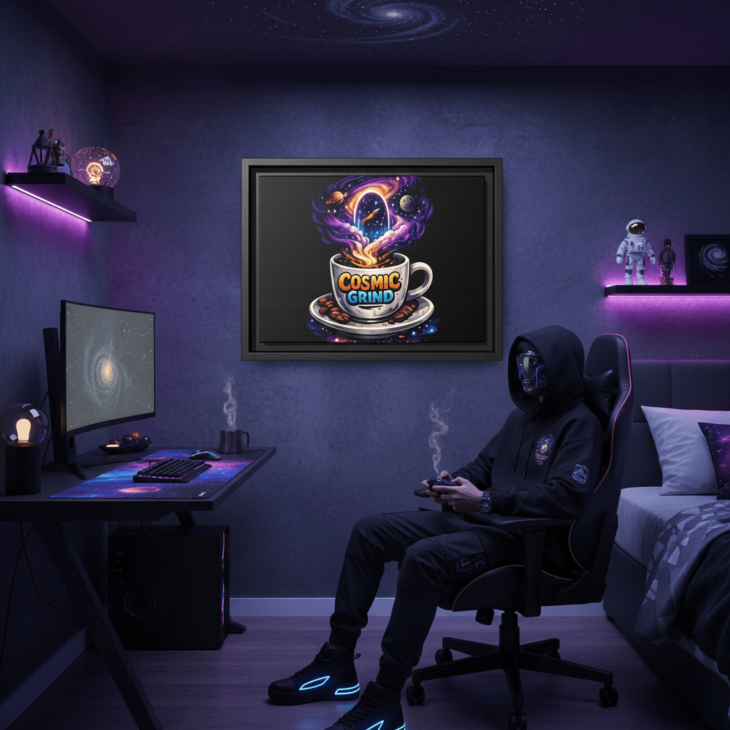 Cosmic Grind Poster Cosmic Gamer Room Lifestyle