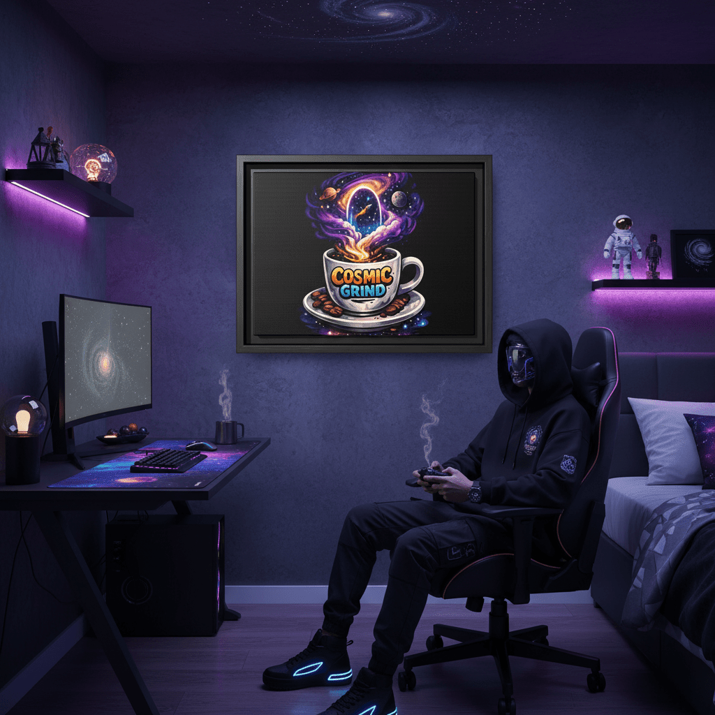 Cosmic Grind Poster Cosmic Gamer Room Lifestyle