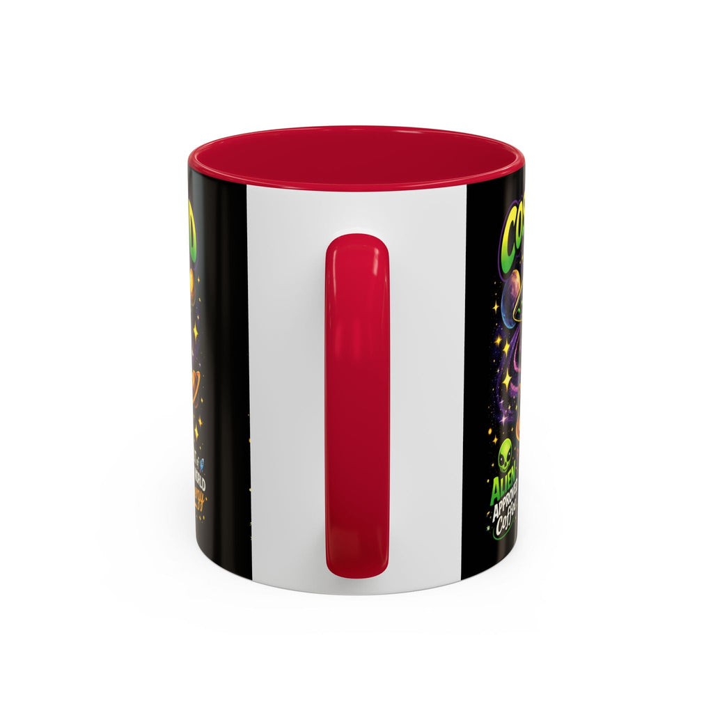 Cosmic Grind Coffee Mug — "Alien Approved" Colorful 11/15oz Ceramic Printify