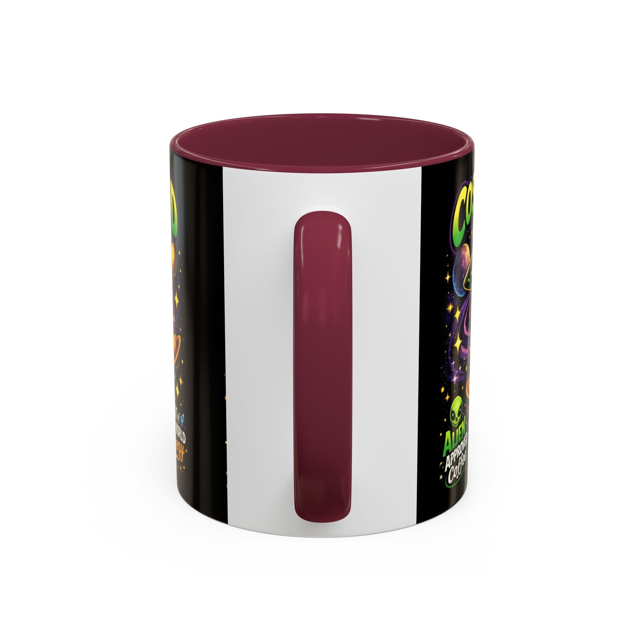 Cosmic Grind Coffee Mug — "Alien Approved" Colorful 11/15oz Ceramic Printify