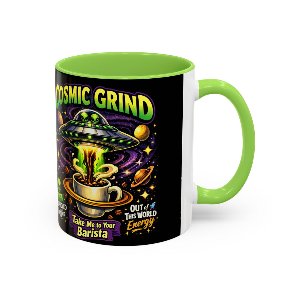 Cosmic Grind Coffee Mug — "Alien Approved" Colorful 11/15oz Ceramic Printify
