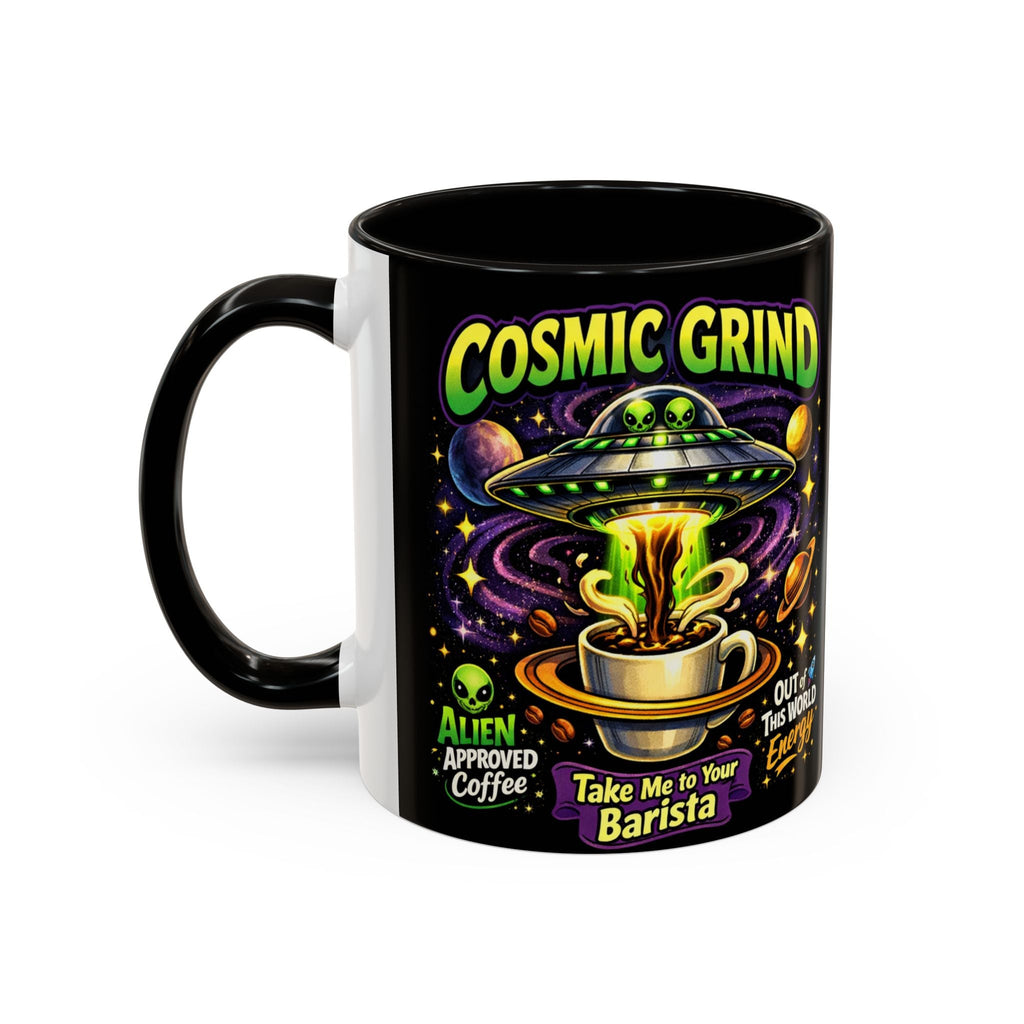 Cosmic Grind Coffee Mug — "Alien Approved" Colorful 11/15oz Ceramic Printify