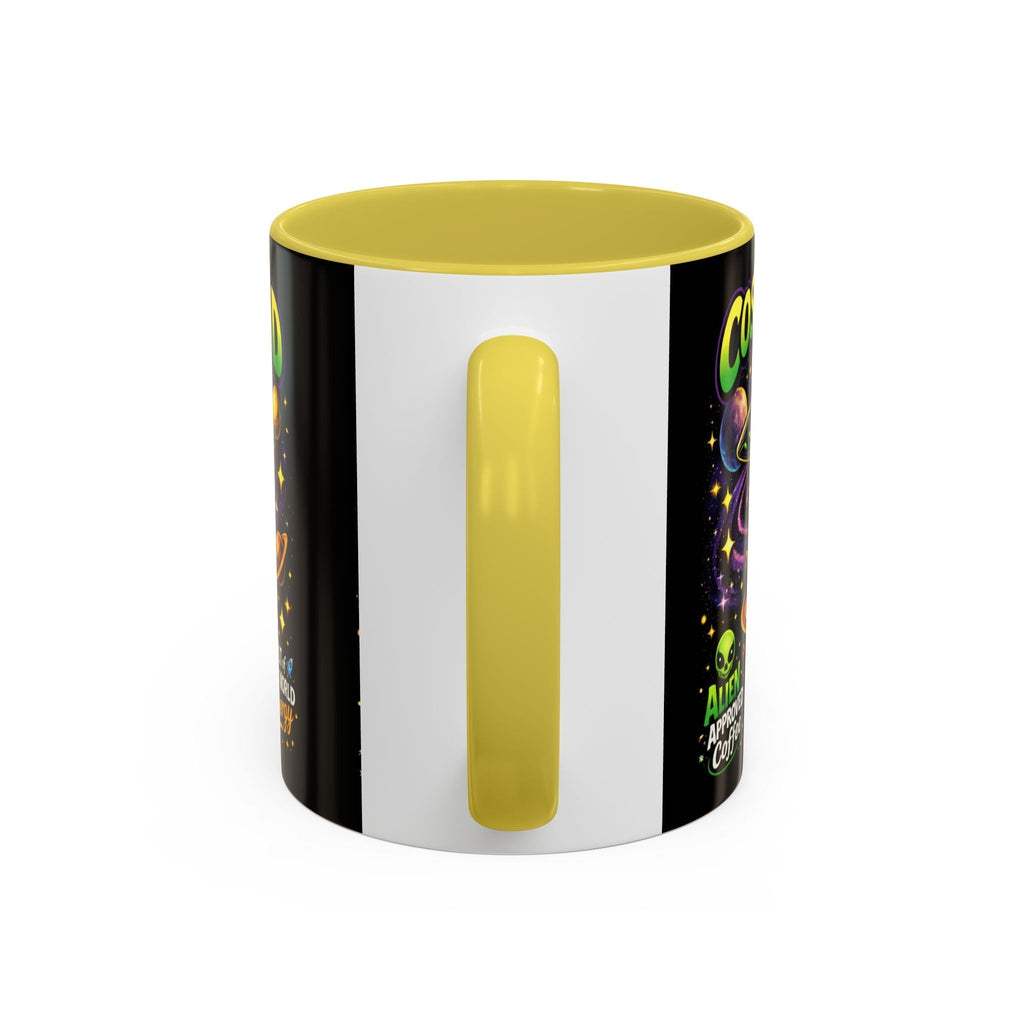 Cosmic Grind Coffee Mug — "Alien Approved" Colorful 11/15oz Ceramic Printify
