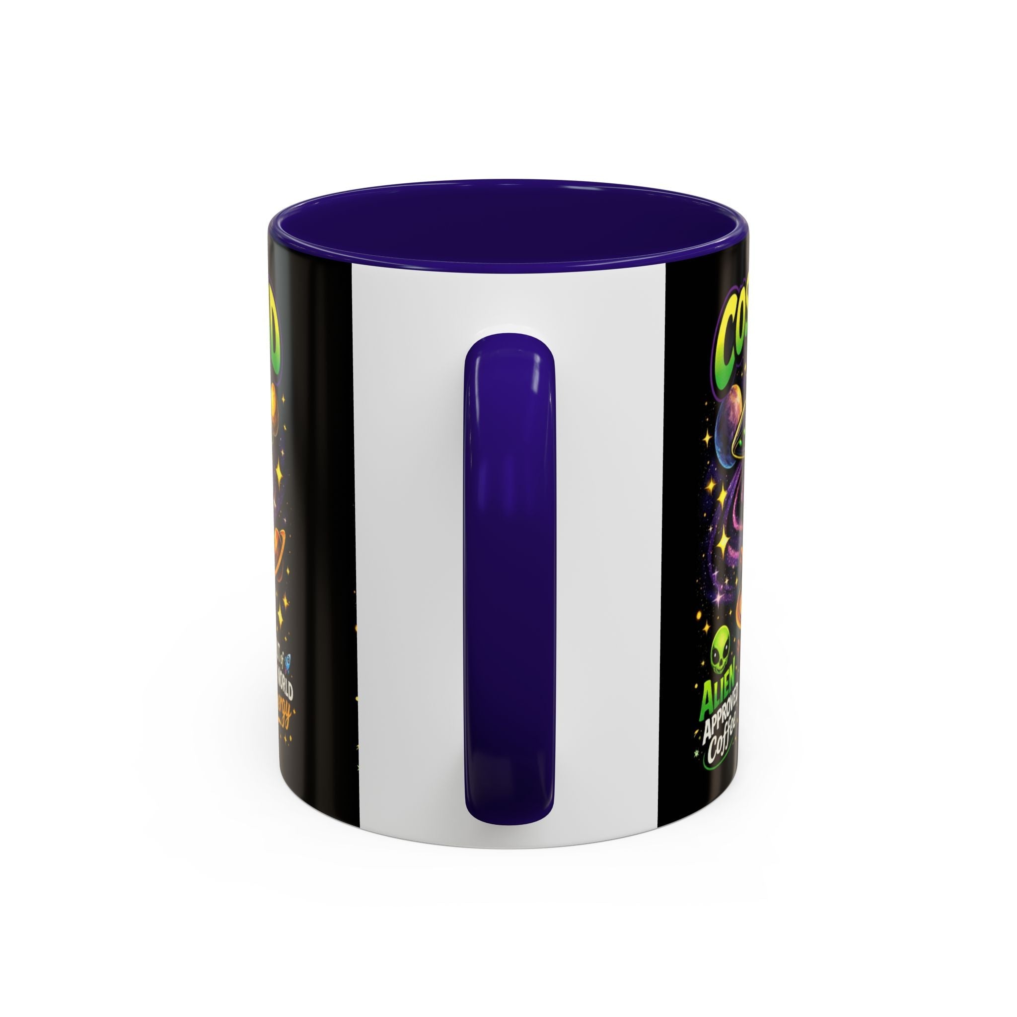 Cosmic Grind Coffee Mug — "Alien Approved" Colorful 11/15oz Ceramic Printify
