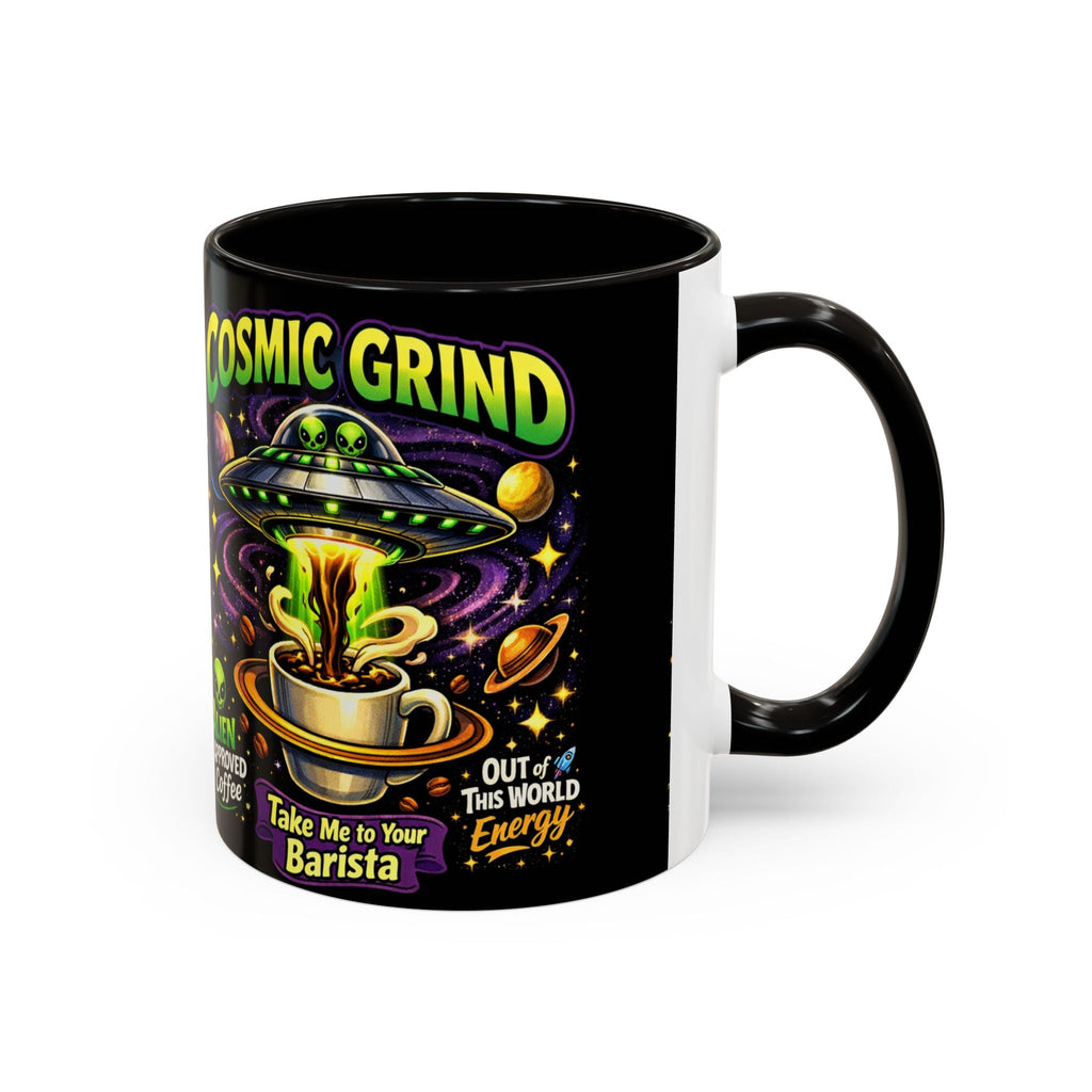Cosmic Grind Coffee Mug — "Alien Approved" Colorful 11/15oz Ceramic Printify