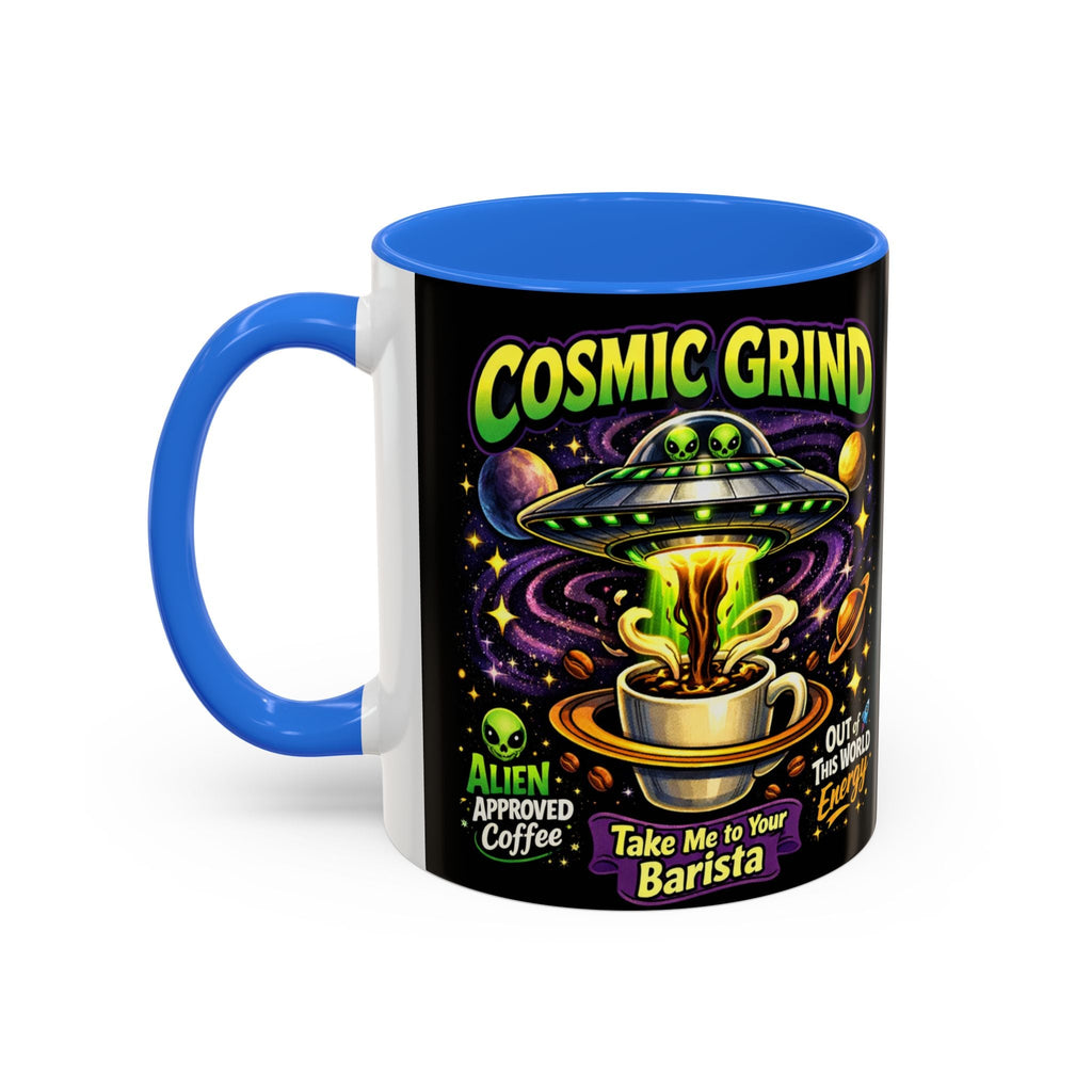 Cosmic Grind Coffee Mug — "Alien Approved" Colorful 11/15oz Ceramic Printify