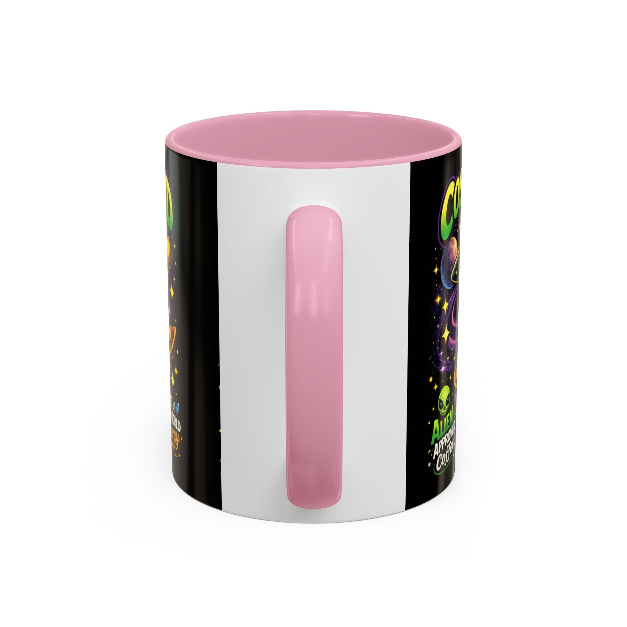 Cosmic Grind Coffee Mug — "Alien Approved" Colorful 11/15oz Ceramic Printify
