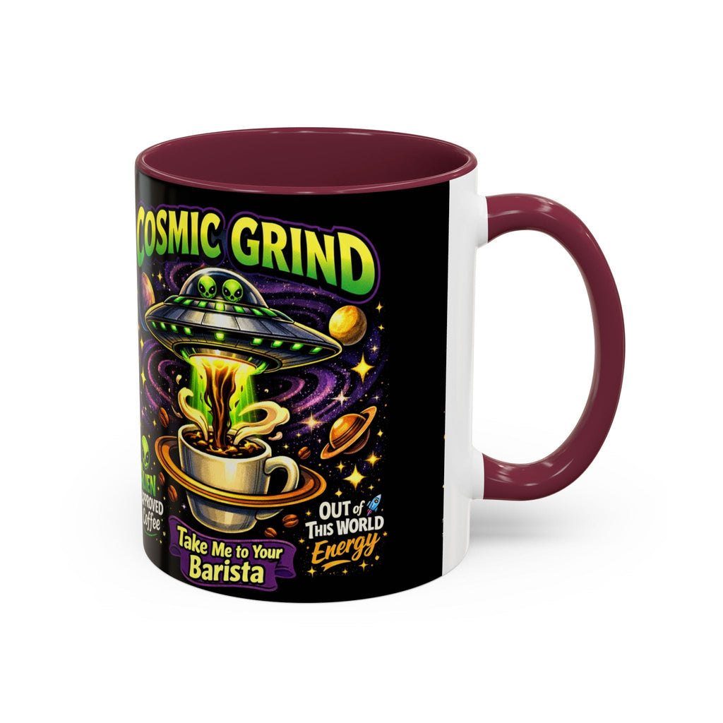 Cosmic Grind Coffee Mug — "Alien Approved" Colorful 11/15oz Ceramic Printify