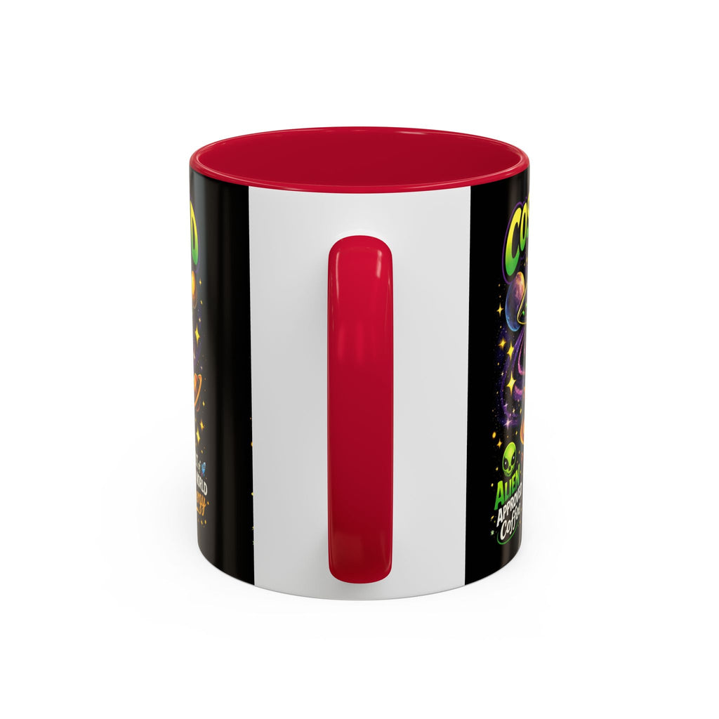 Cosmic Grind Coffee Mug — "Alien Approved" Colorful 11/15oz Ceramic Printify
