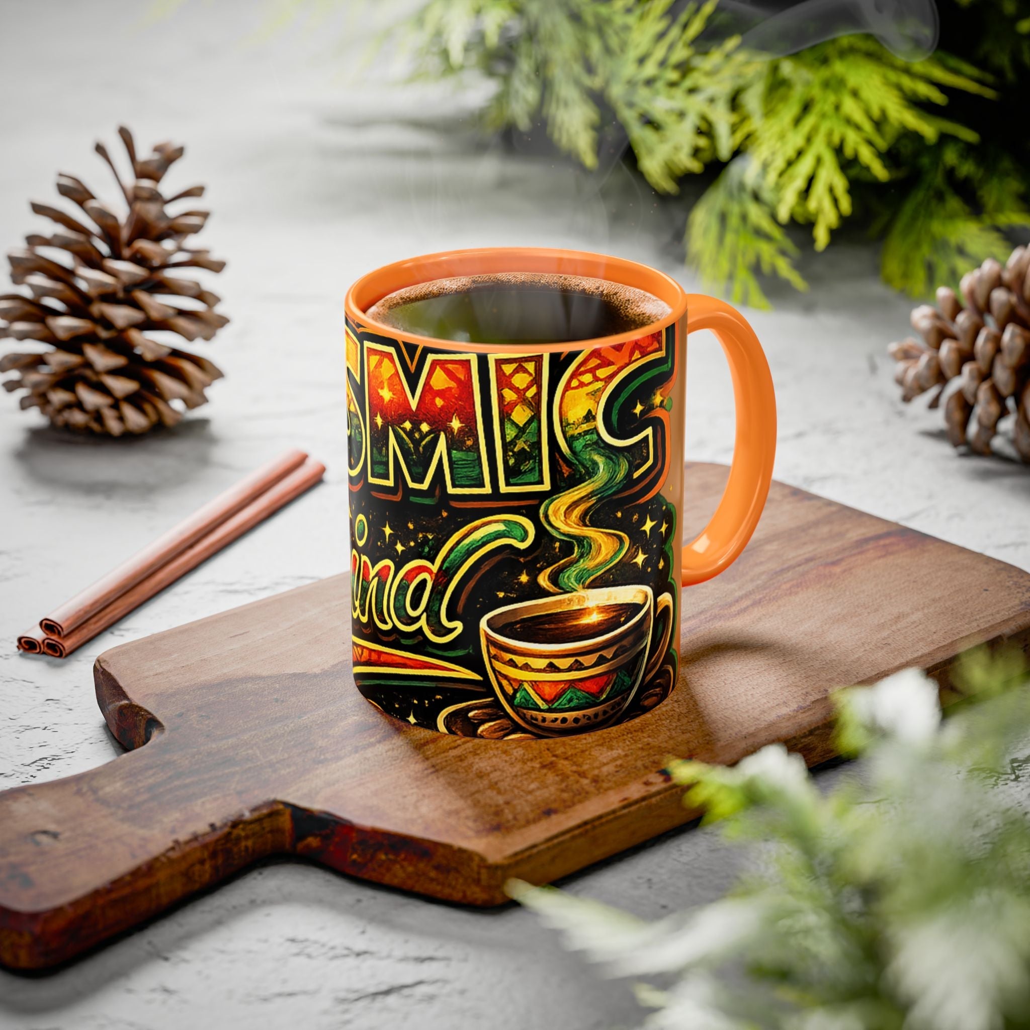 Cosmic Grind Coffee Mug — Colorful 11oz/15oz Ceramic Cup Printify