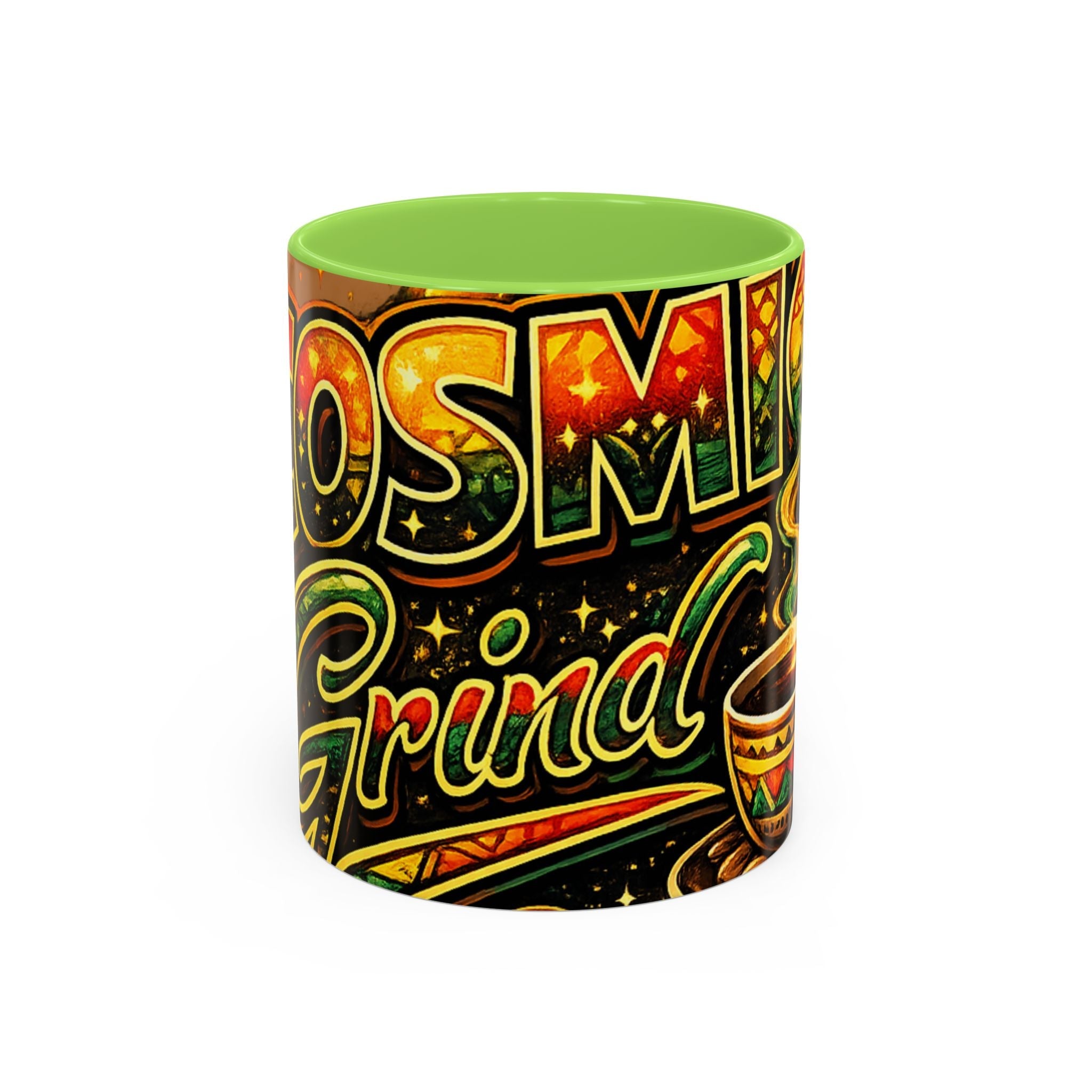 Cosmic Grind Coffee Mug — Colorful 11oz/15oz Ceramic Cup Printify