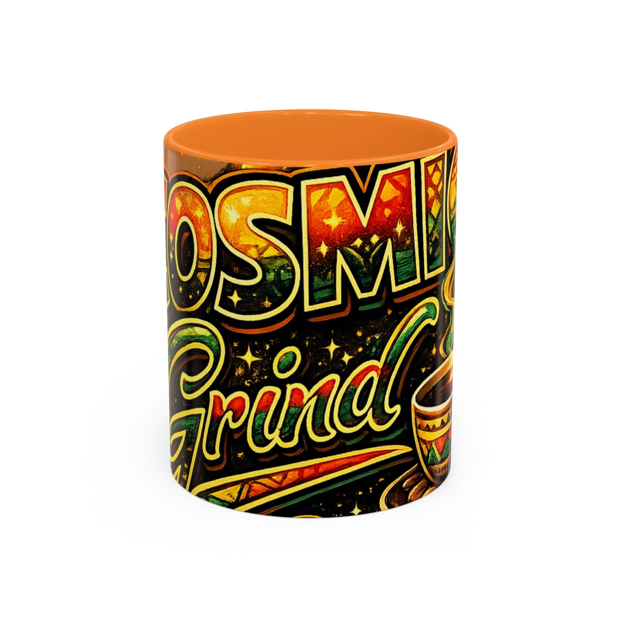 Cosmic Grind Coffee Mug — Colorful 11oz/15oz Ceramic Cup Printify