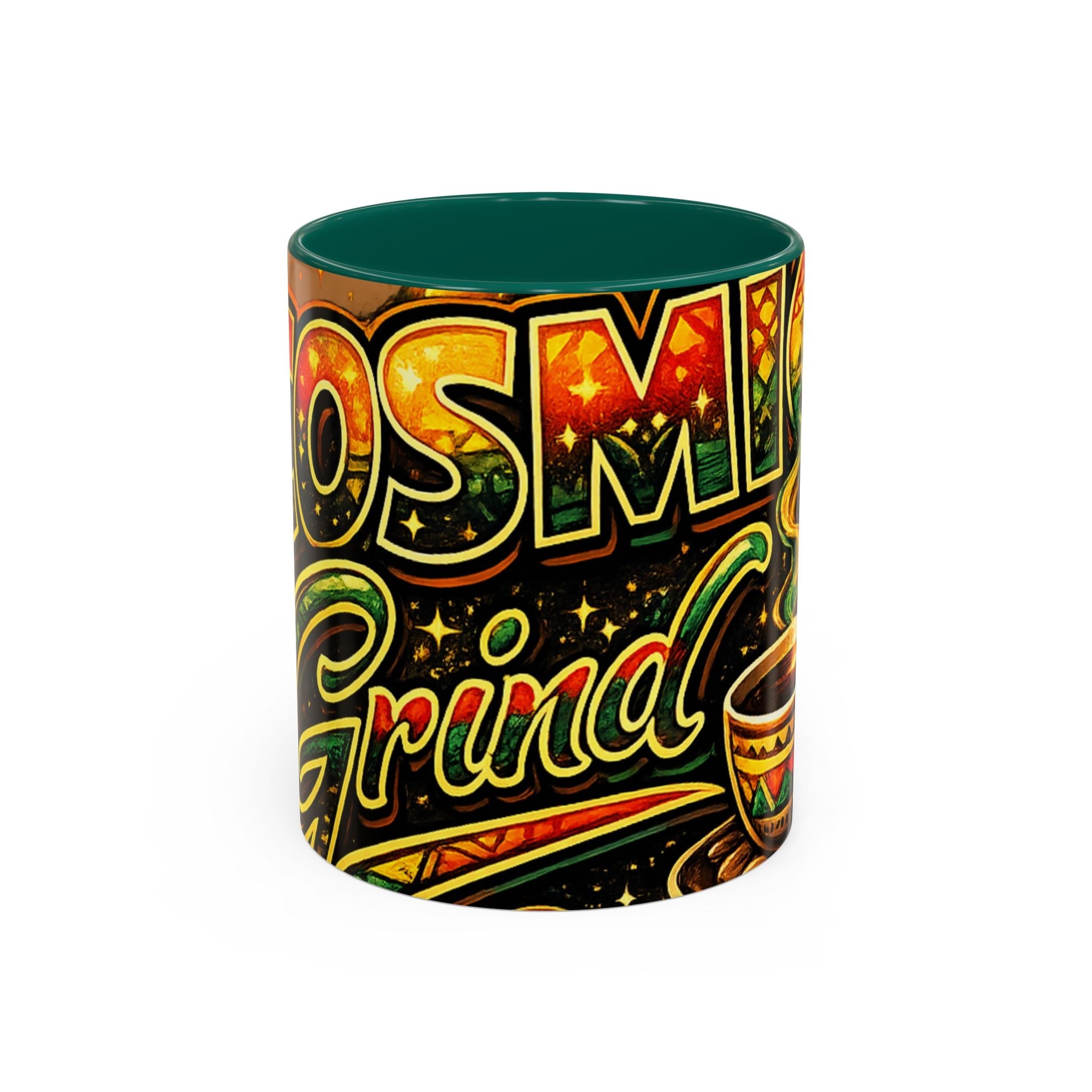 Cosmic Grind Coffee Mug — Colorful 11oz/15oz Ceramic Cup Printify