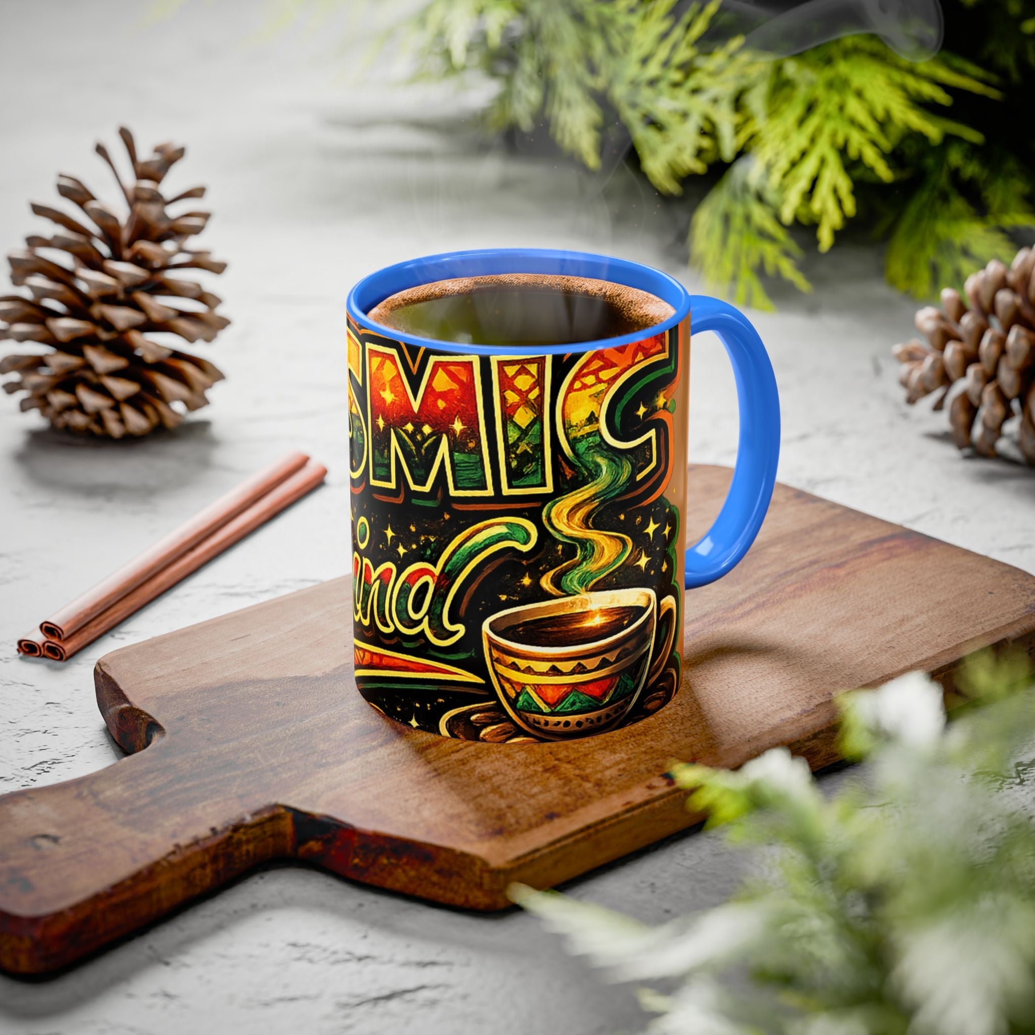 Cosmic Grind Coffee Mug — Colorful 11oz/15oz Ceramic Cup Printify