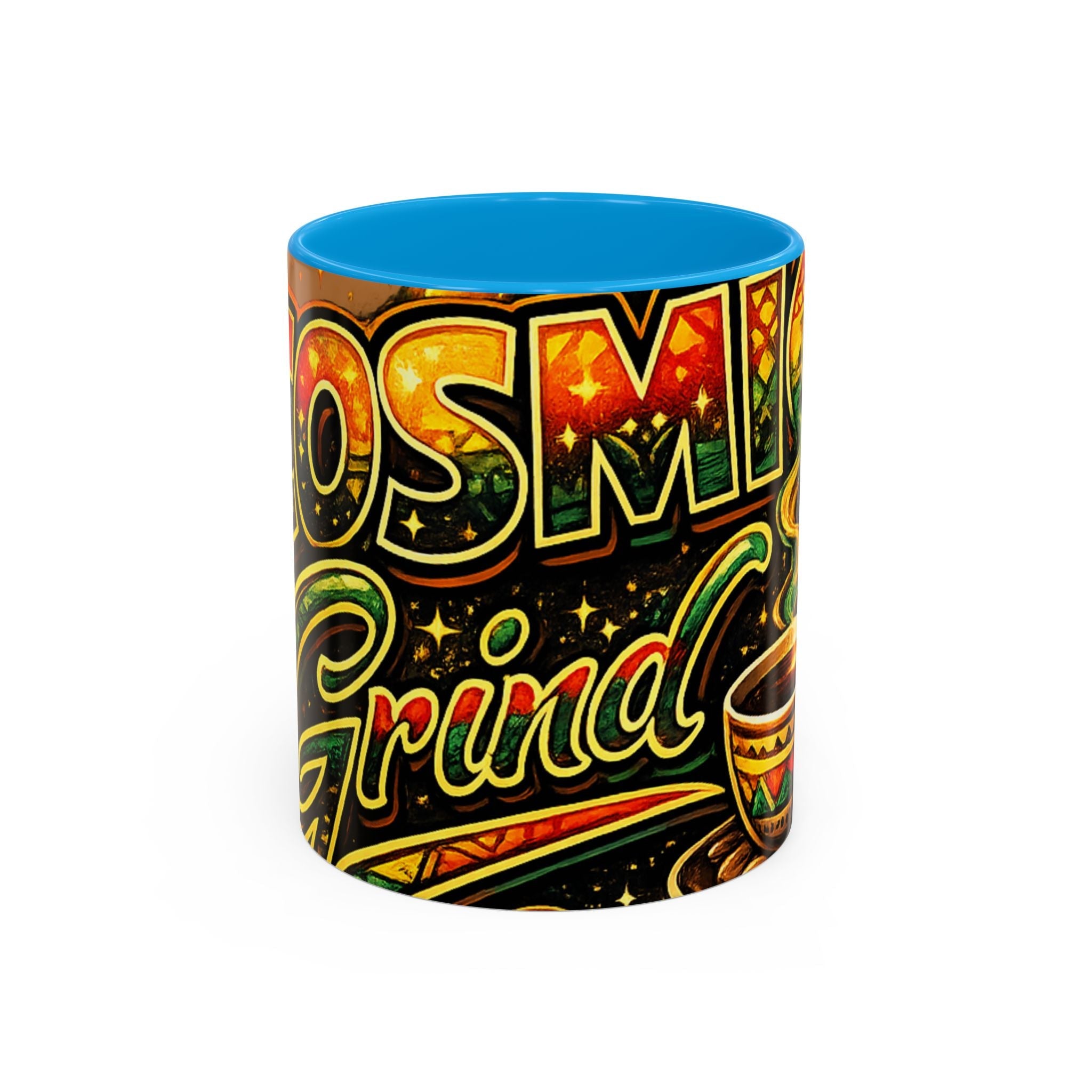 Cosmic Grind Coffee Mug — Colorful 11oz/15oz Ceramic Cup Printify