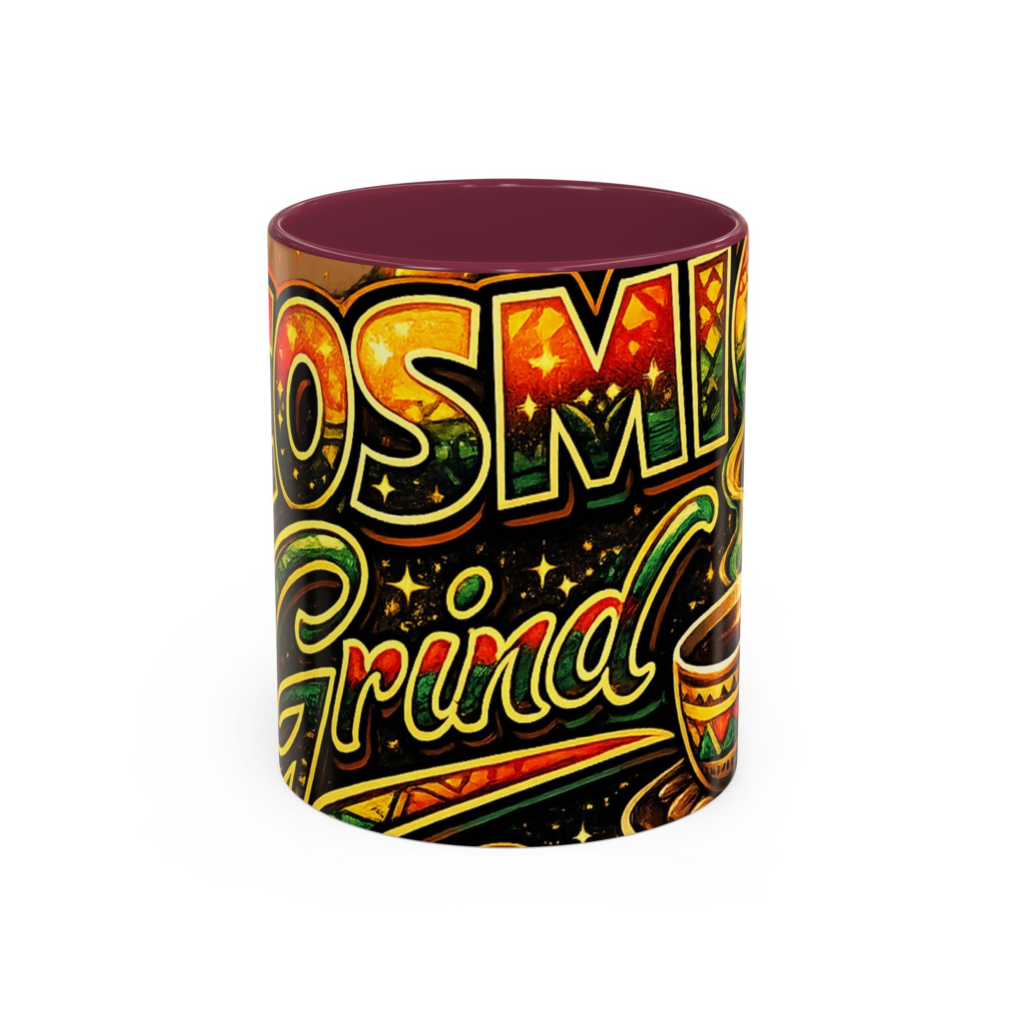 Cosmic Grind Coffee Mug — Colorful 11oz/15oz Ceramic Cup Printify