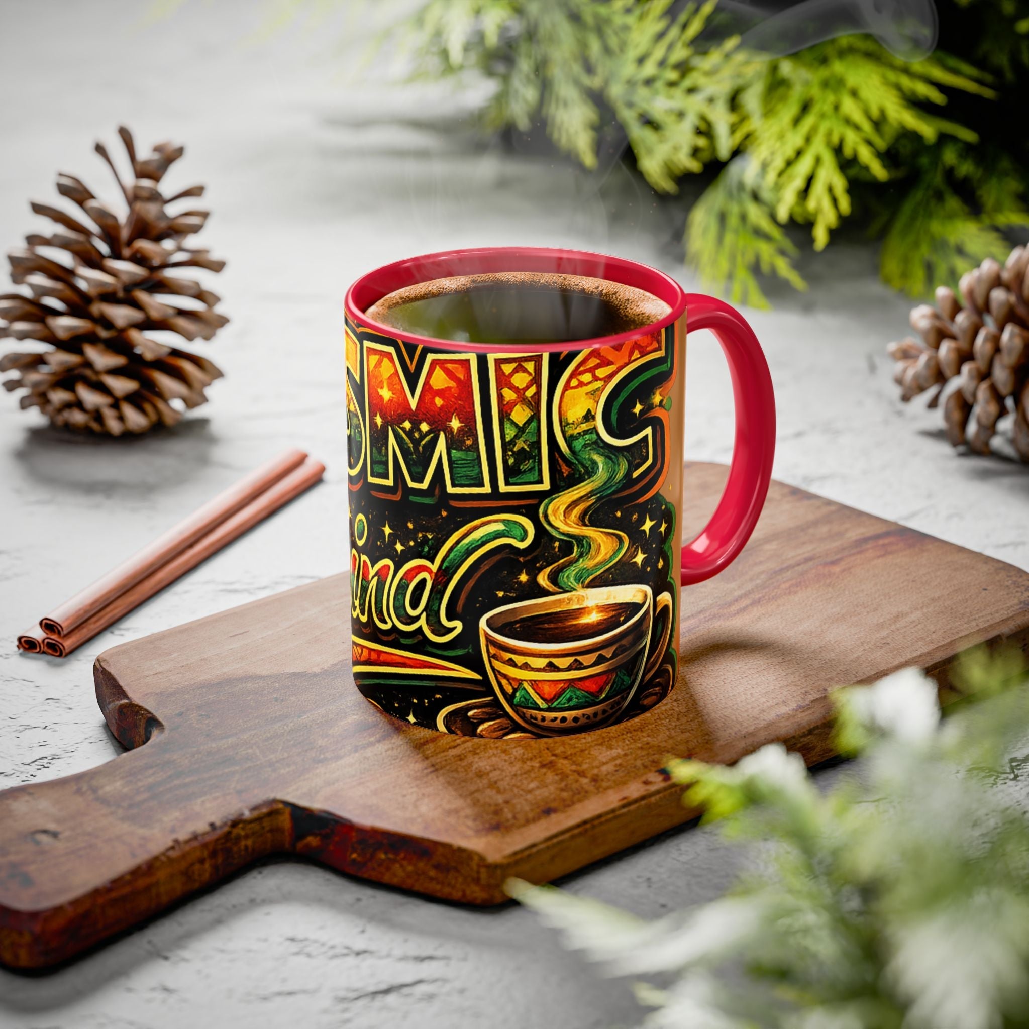 Cosmic Grind Coffee Mug — Colorful 11oz/15oz Ceramic Cup Printify