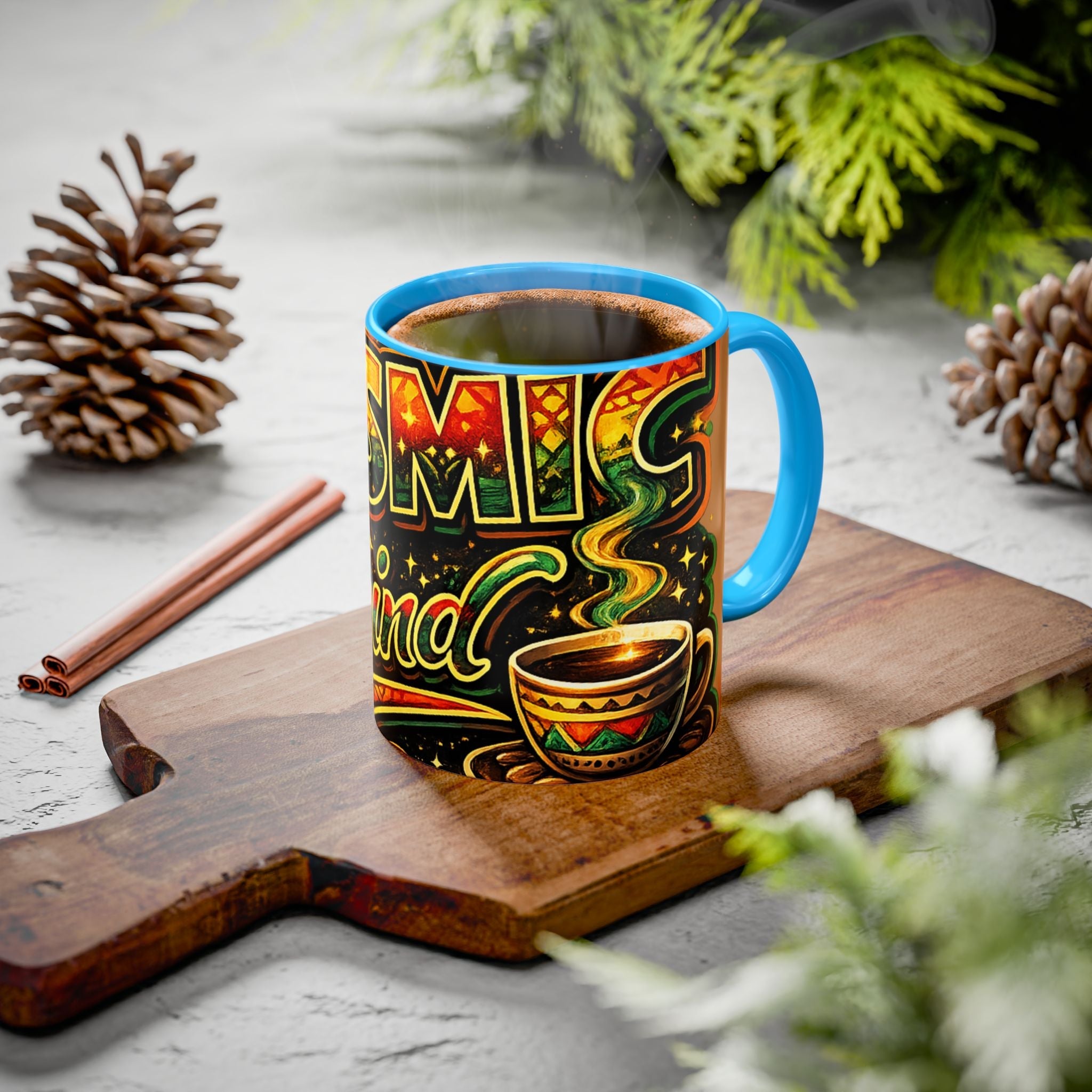 Cosmic Grind Coffee Mug — Colorful 11oz/15oz Ceramic Cup Printify