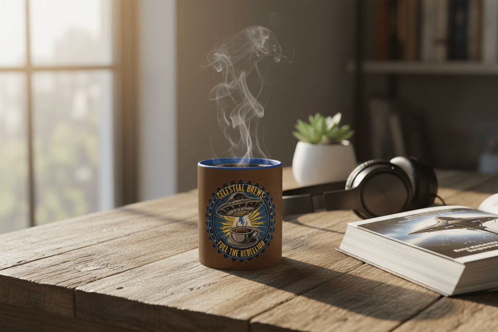 Celestial Brews mug morning lifestyle scene