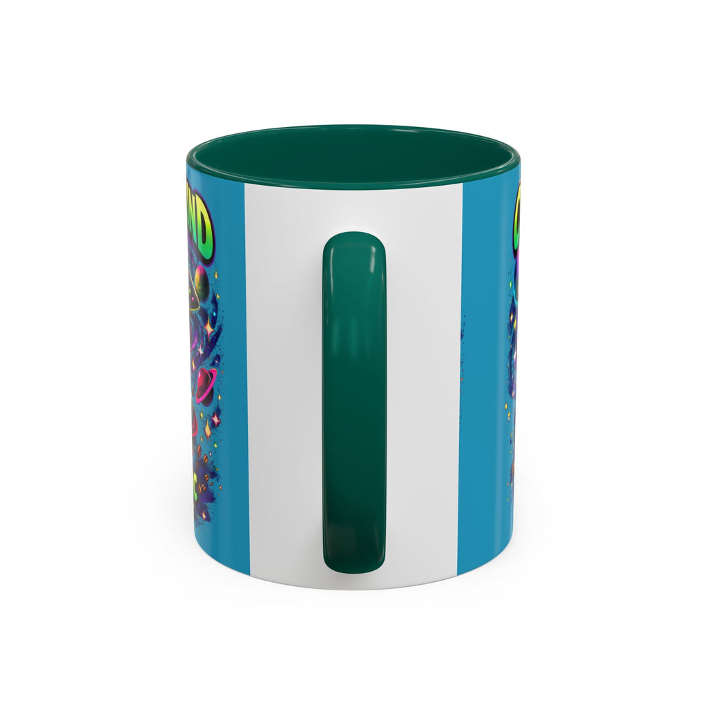 Cosmic Grind Coffee Mug — "Too Cosmic for Decaf" Colorful 11oz/15oz Printify