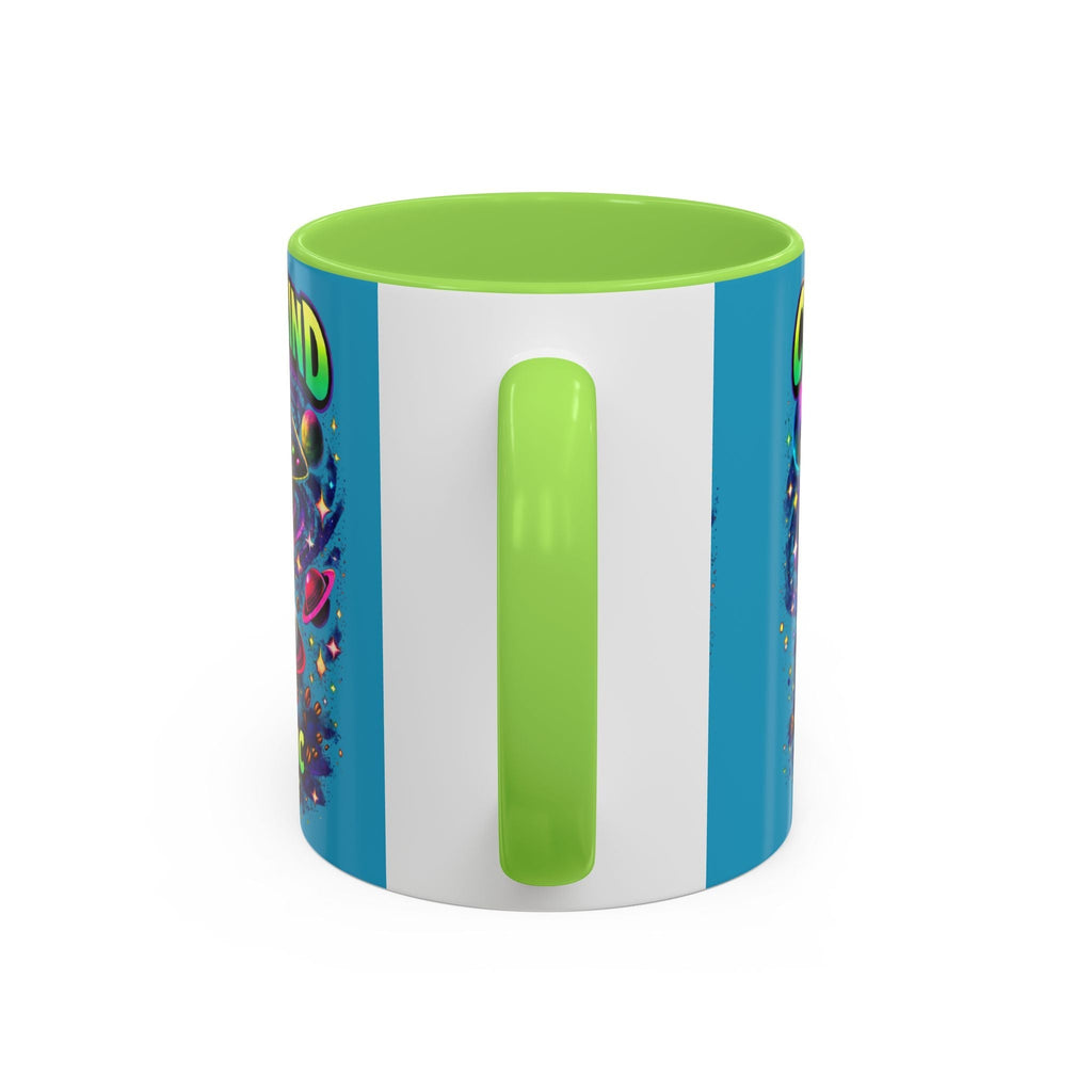 Cosmic Grind Coffee Mug — "Too Cosmic for Decaf" Colorful 11oz/15oz Printify