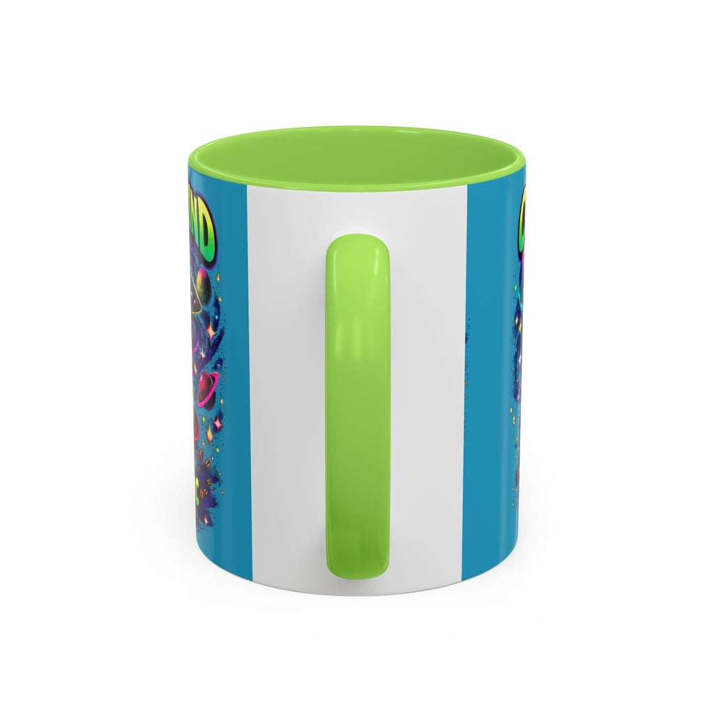 Cosmic Grind Coffee Mug — "Too Cosmic for Decaf" Colorful 11oz/15oz Printify