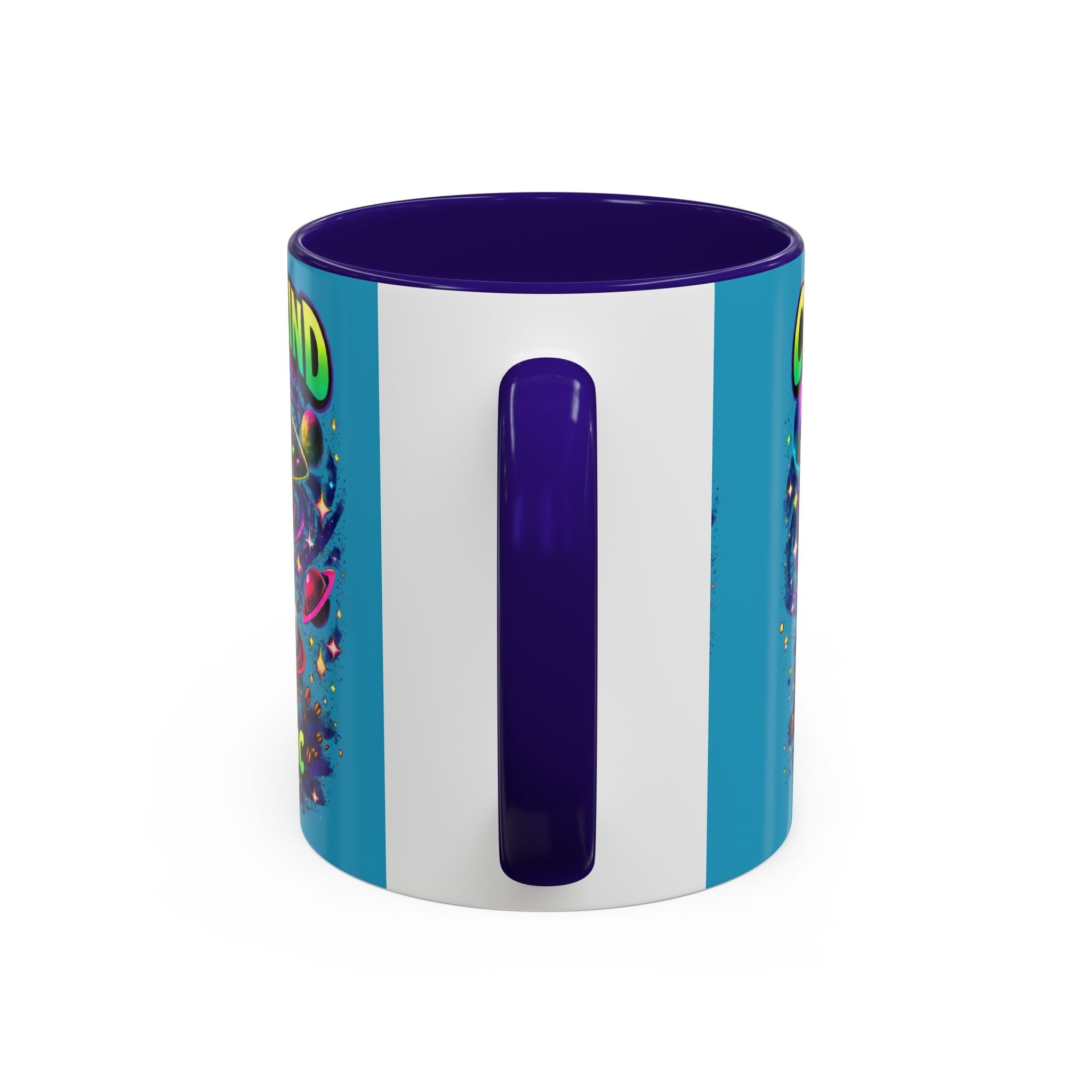 Cosmic Grind Coffee Mug — "Too Cosmic for Decaf" Colorful 11oz/15oz Printify