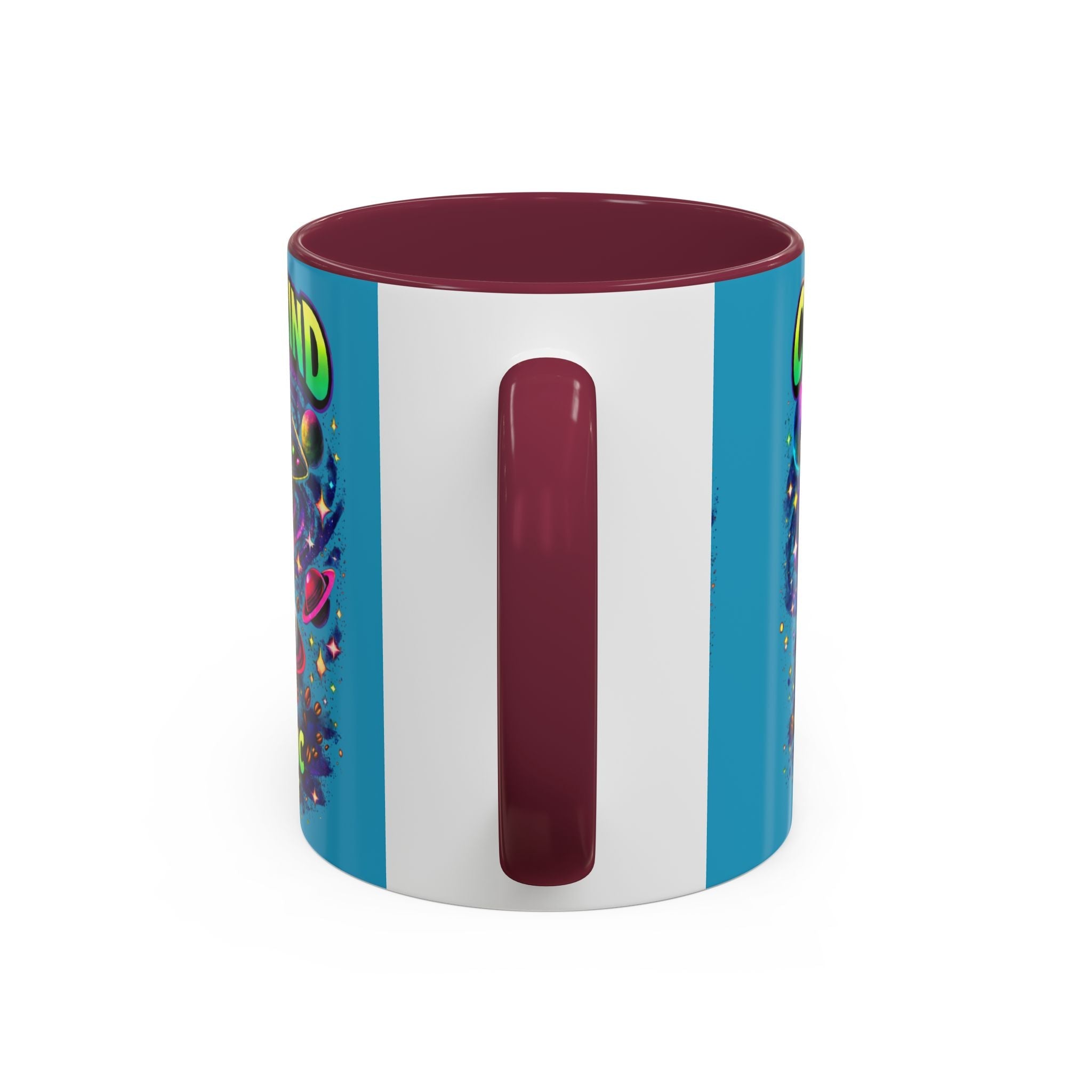 Cosmic Grind Coffee Mug — "Too Cosmic for Decaf" Colorful 11oz/15oz Printify