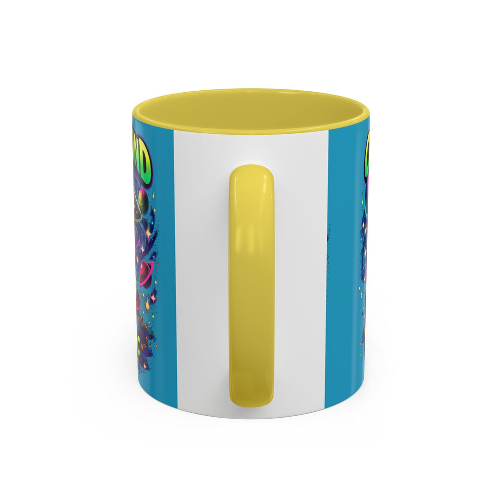 Cosmic Grind Coffee Mug — "Too Cosmic for Decaf" Colorful 11oz/15oz Printify