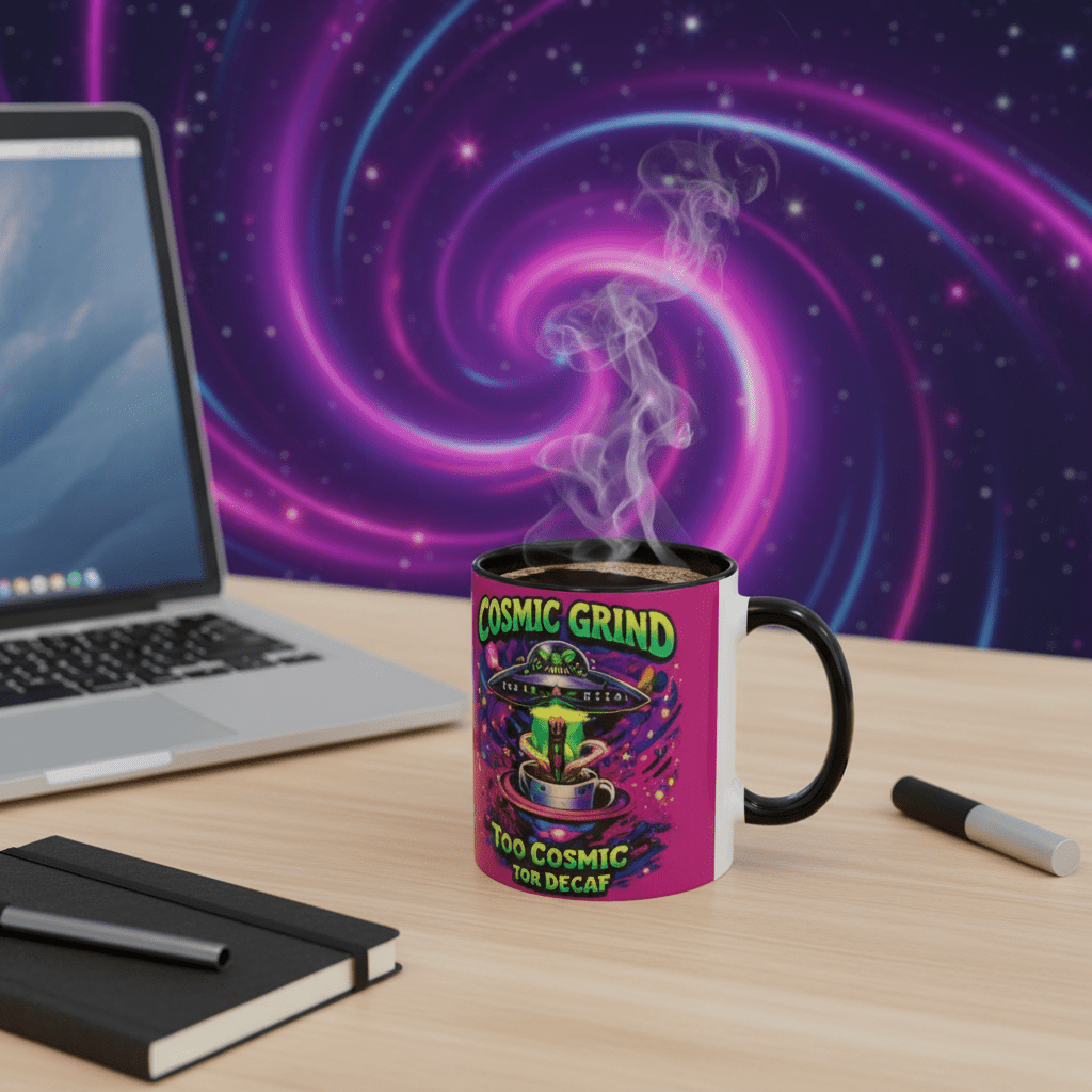 Cosmic Grind Coffee Mug Lifestyle Image