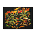 Cosmic Grind Coffee Canvas Print — Retro Space Coffee Wall Art Printify