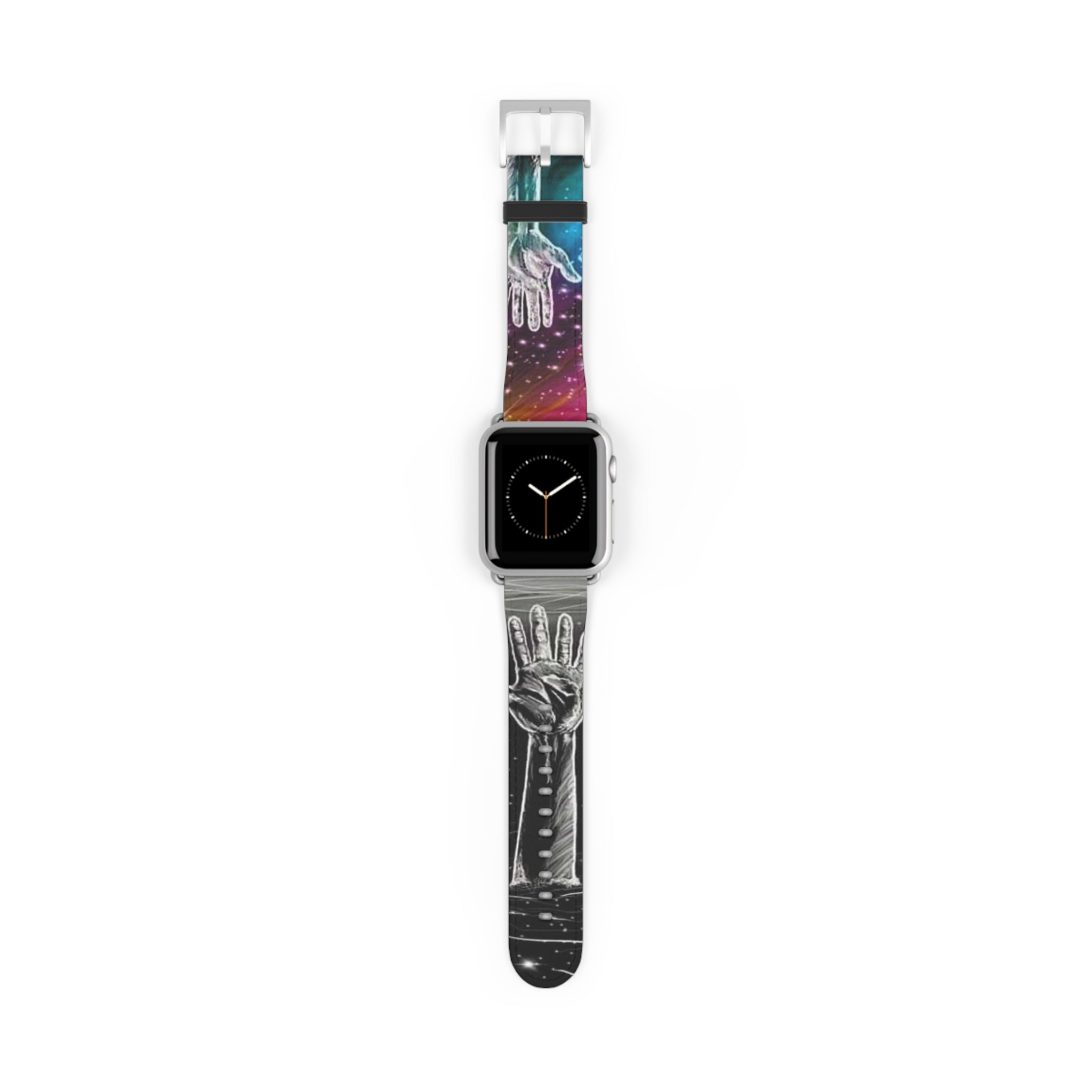 Cosmic Hands Watch Band, Unique Wrist Strap, Artistic Smartwatch Band, Adjustable Size Watch Strap, Gift for Space Lovers Printify