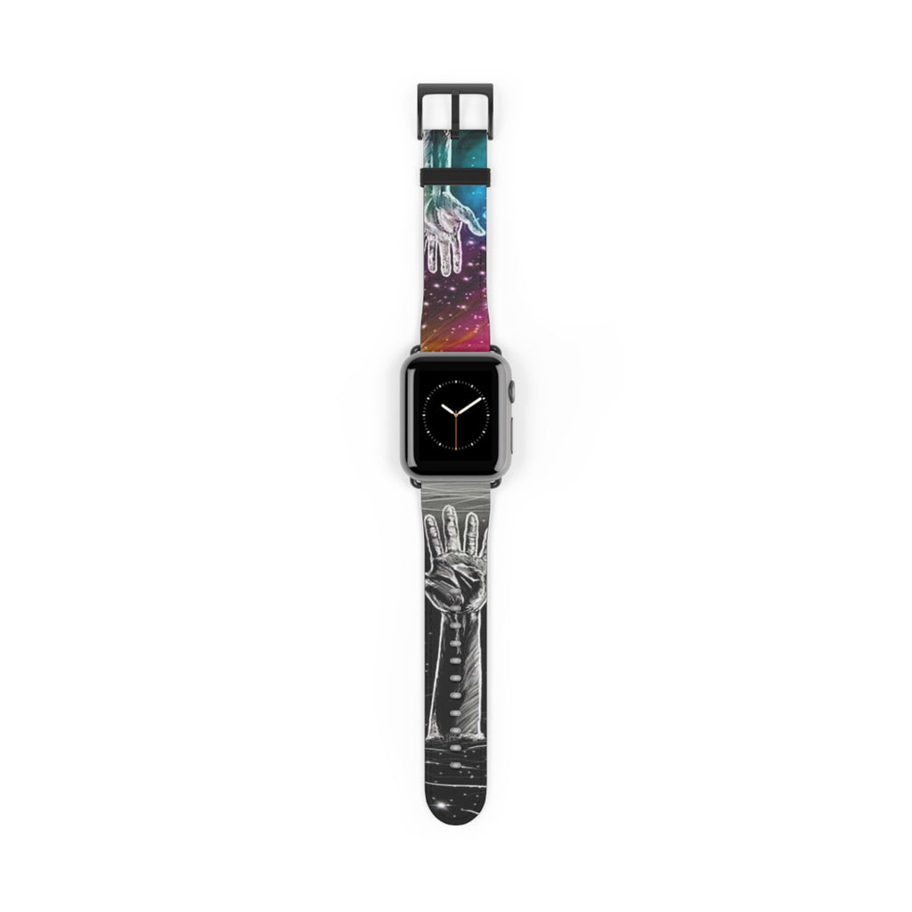 Cosmic Hands Watch Band, Unique Wrist Strap, Artistic Smartwatch Band, Adjustable Size Watch Strap, Gift for Space Lovers Printify