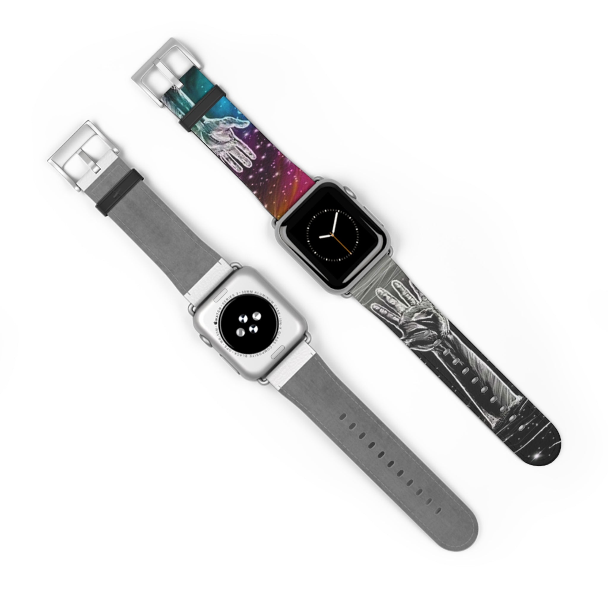 Cosmic Hands Watch Band, Unique Wrist Strap, Artistic Smartwatch Band, Adjustable Size Watch Strap, Gift for Space Lovers Printify