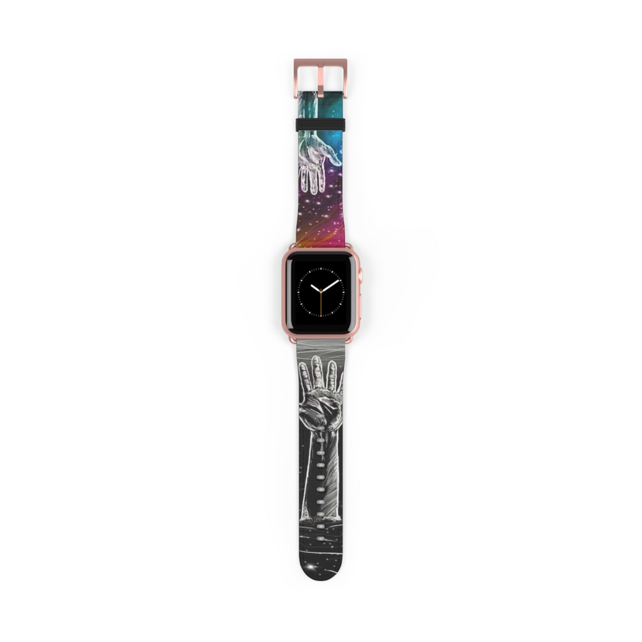 Cosmic Hands Watch Band, Unique Wrist Strap, Artistic Smartwatch Band, Adjustable Size Watch Strap, Gift for Space Lovers Printify