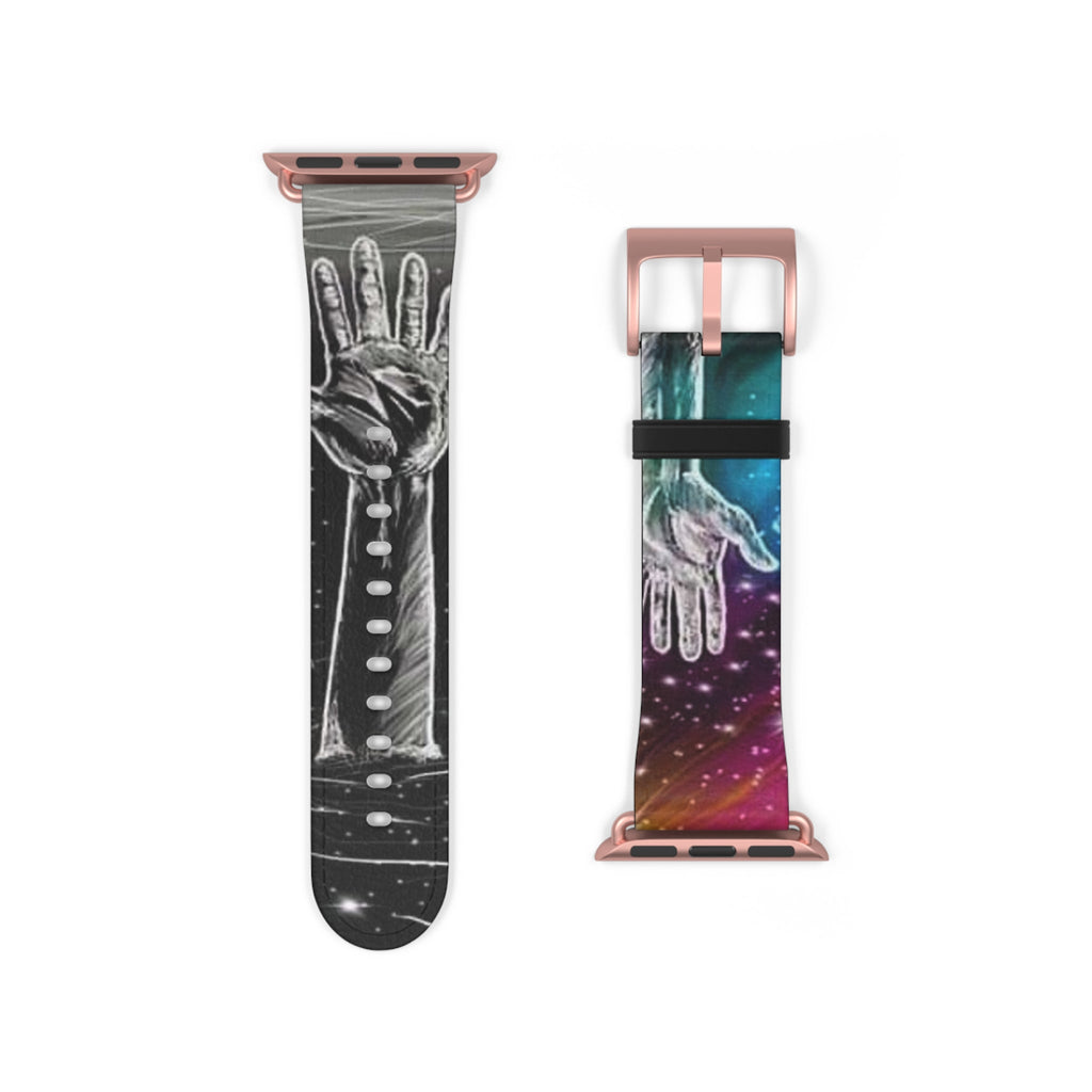 Cosmic Hands Watch Band, Unique Wrist Strap, Artistic Smartwatch Band, Adjustable Size Watch Strap, Gift for Space Lovers Printify