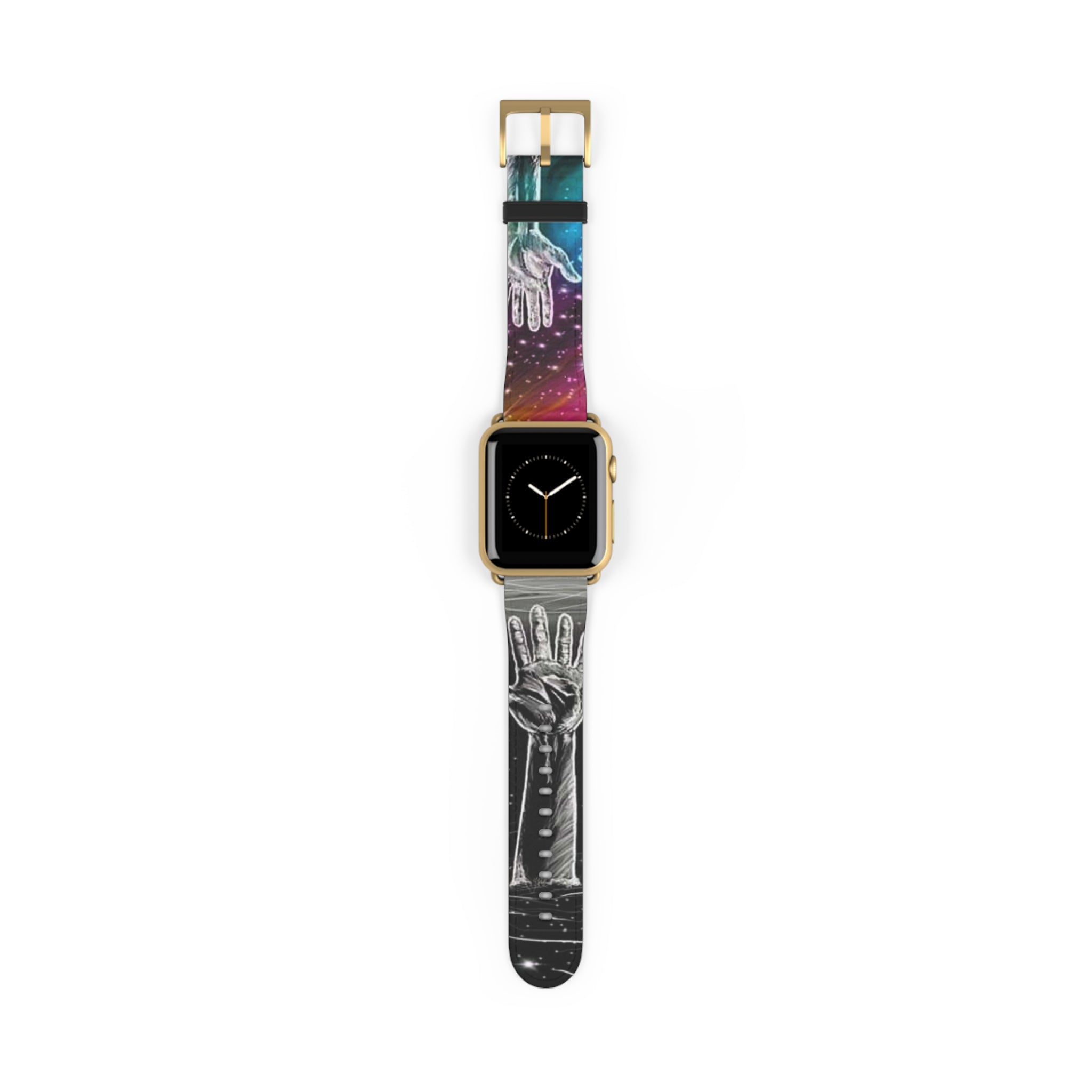 Cosmic Hands Watch Band, Unique Wrist Strap, Artistic Smartwatch Band, Adjustable Size Watch Strap, Gift for Space Lovers Printify