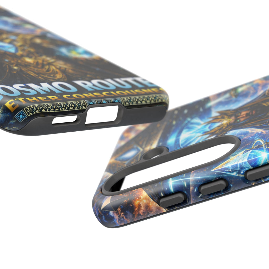 Cosmic King Armor Phone Case — "Cosmo Routes: Ether Consciousness" Printify