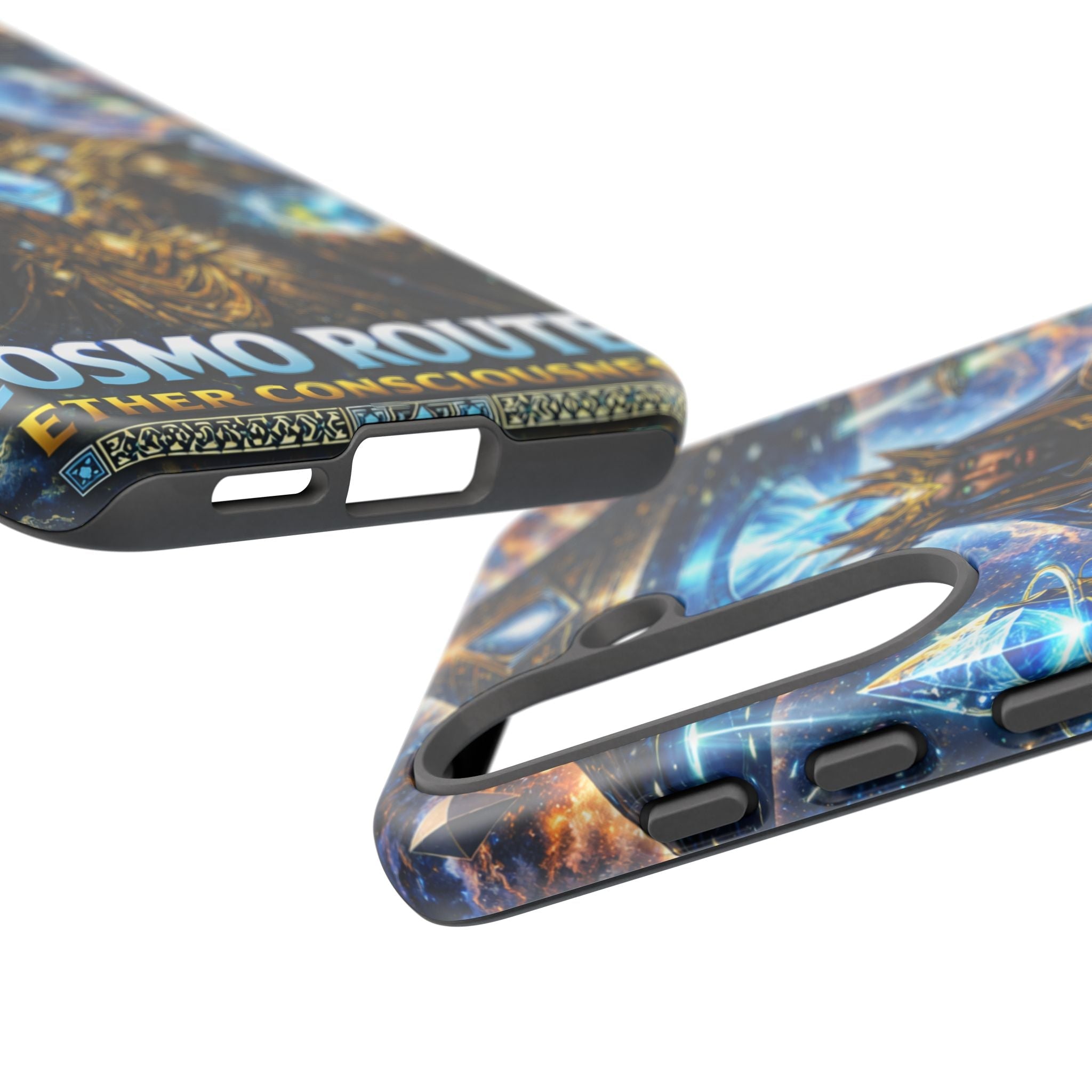 Cosmic King Armor Phone Case — "Cosmo Routes: Ether Consciousness" Printify