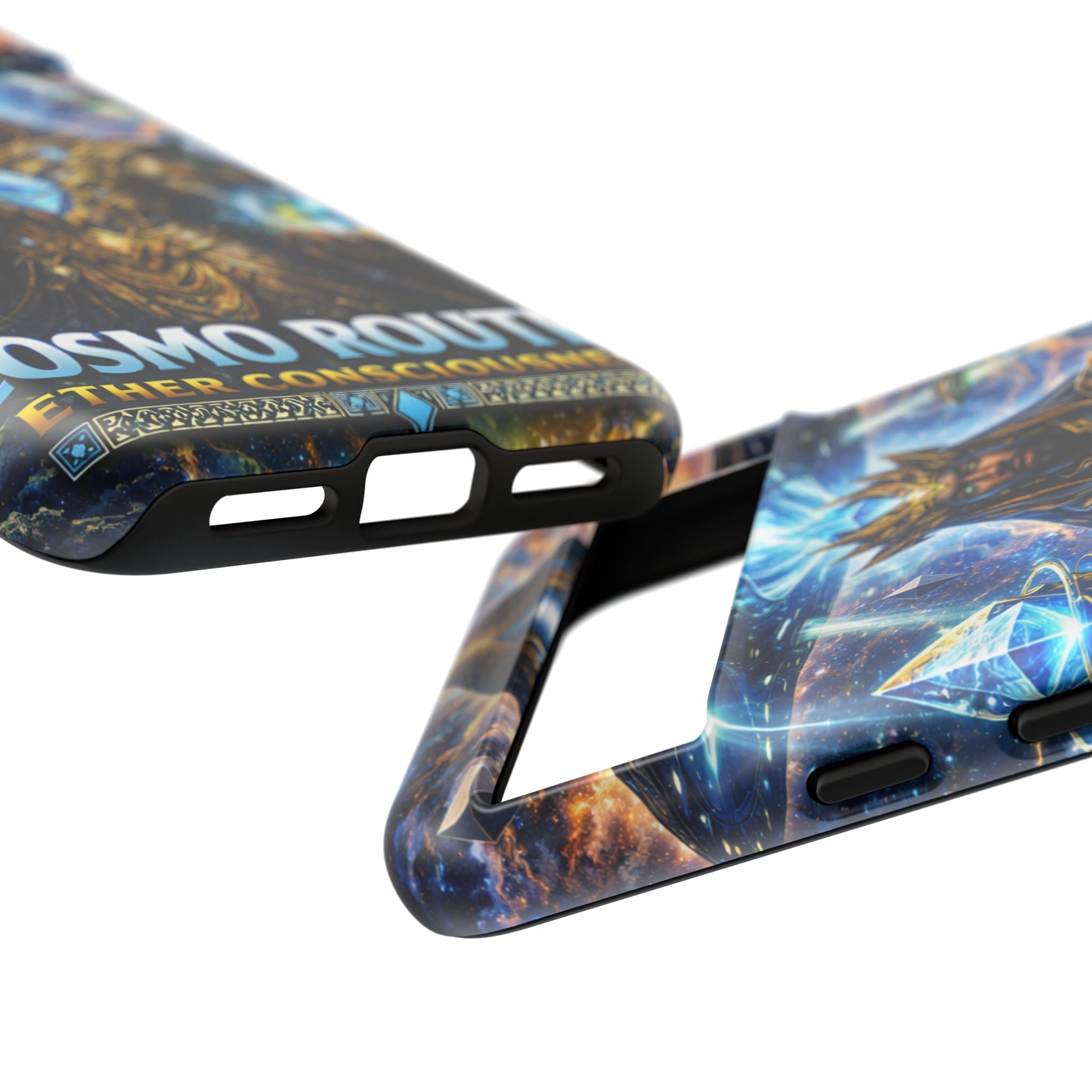 Cosmic King Armor Phone Case — "Cosmo Routes: Ether Consciousness" Printify