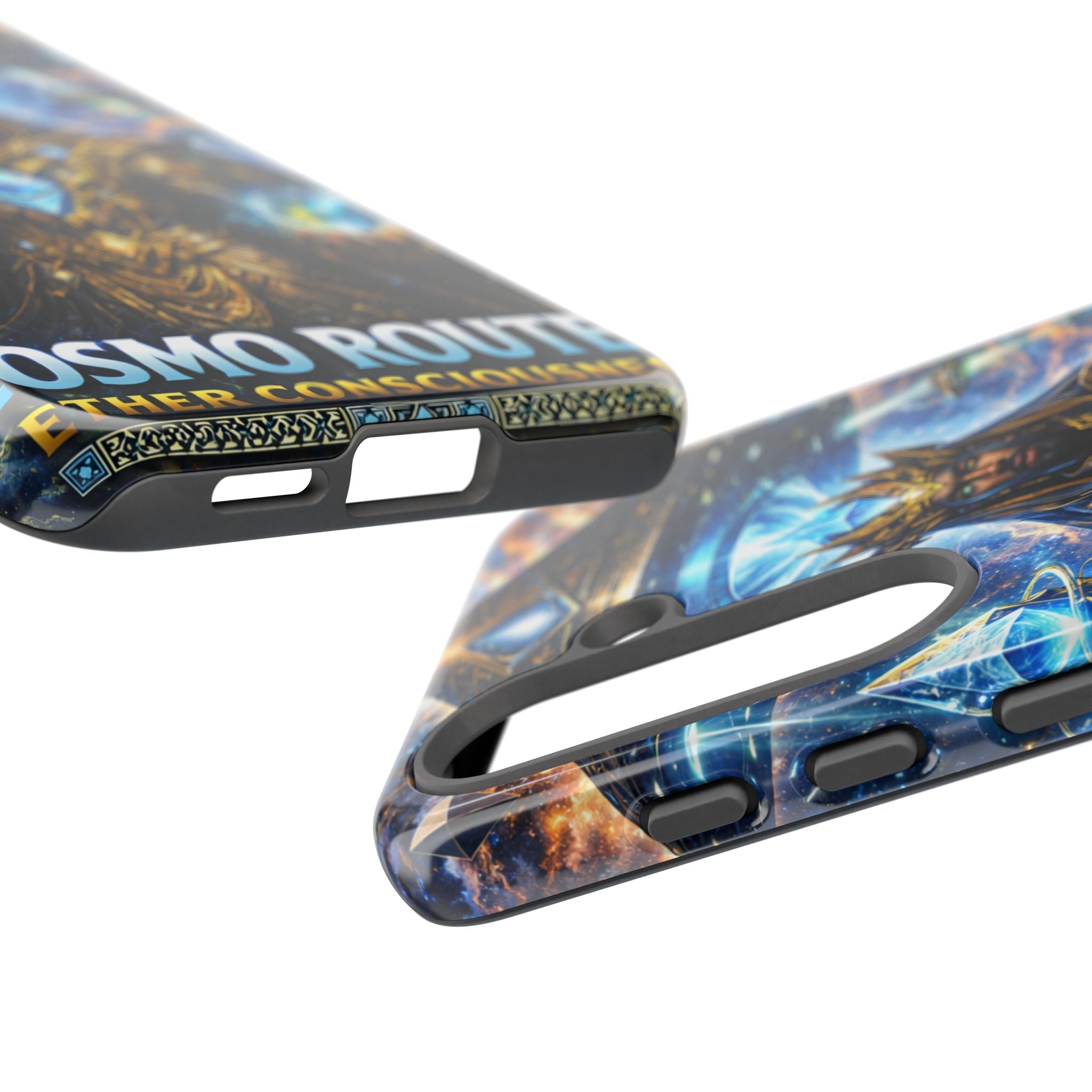 Cosmic King Armor Phone Case — "Cosmo Routes: Ether Consciousness" Printify