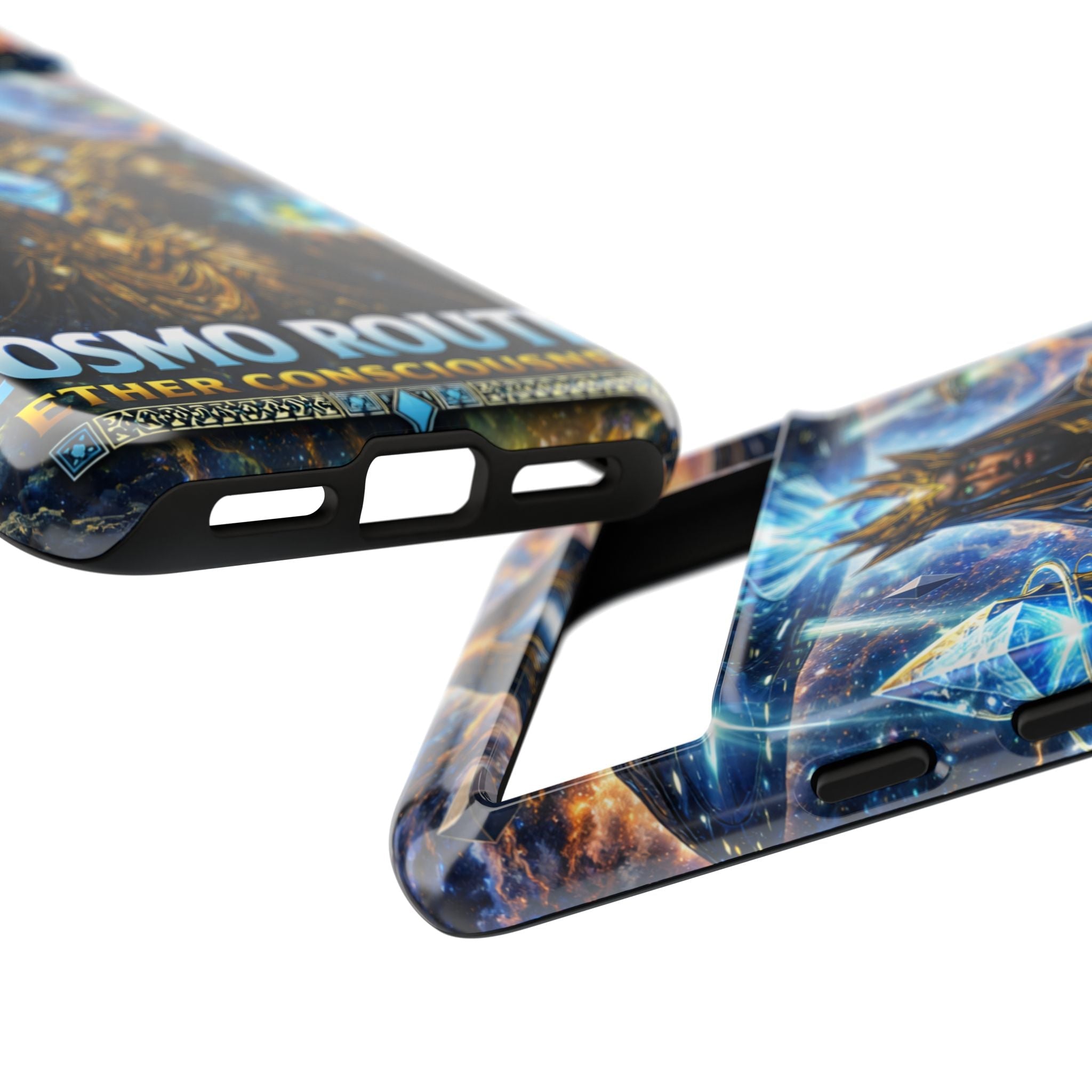 Cosmic King Armor Phone Case — "Cosmo Routes: Ether Consciousness" Printify
