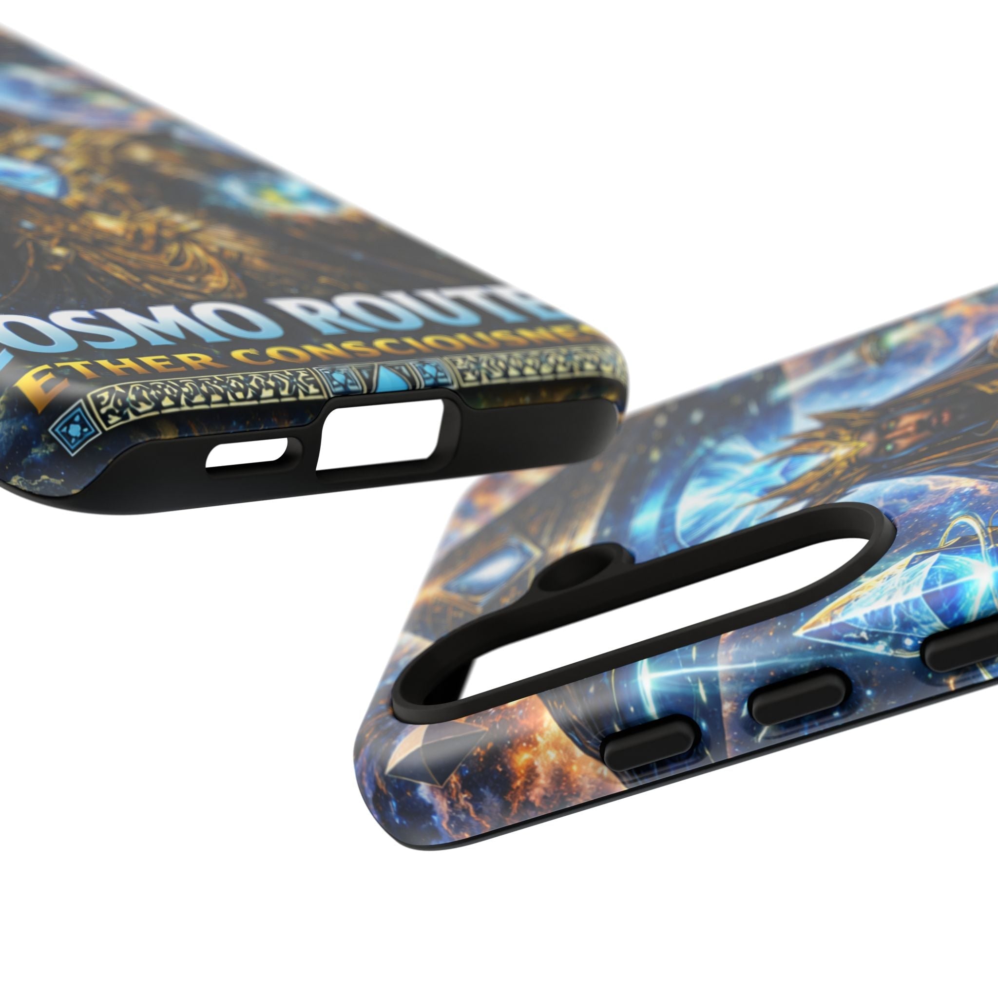 Cosmic King Armor Phone Case — "Cosmo Routes: Ether Consciousness" Printify