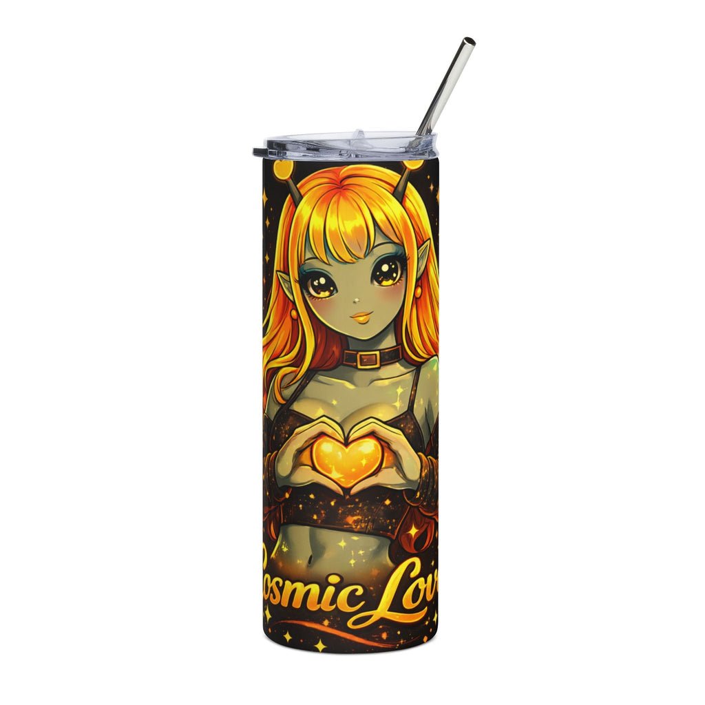 Cosmic Love 20oz Stainless Steel Tumbler — Anime Girl Heart Design Printify