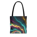 Cosmic Neon Waves Tote Bag Printify