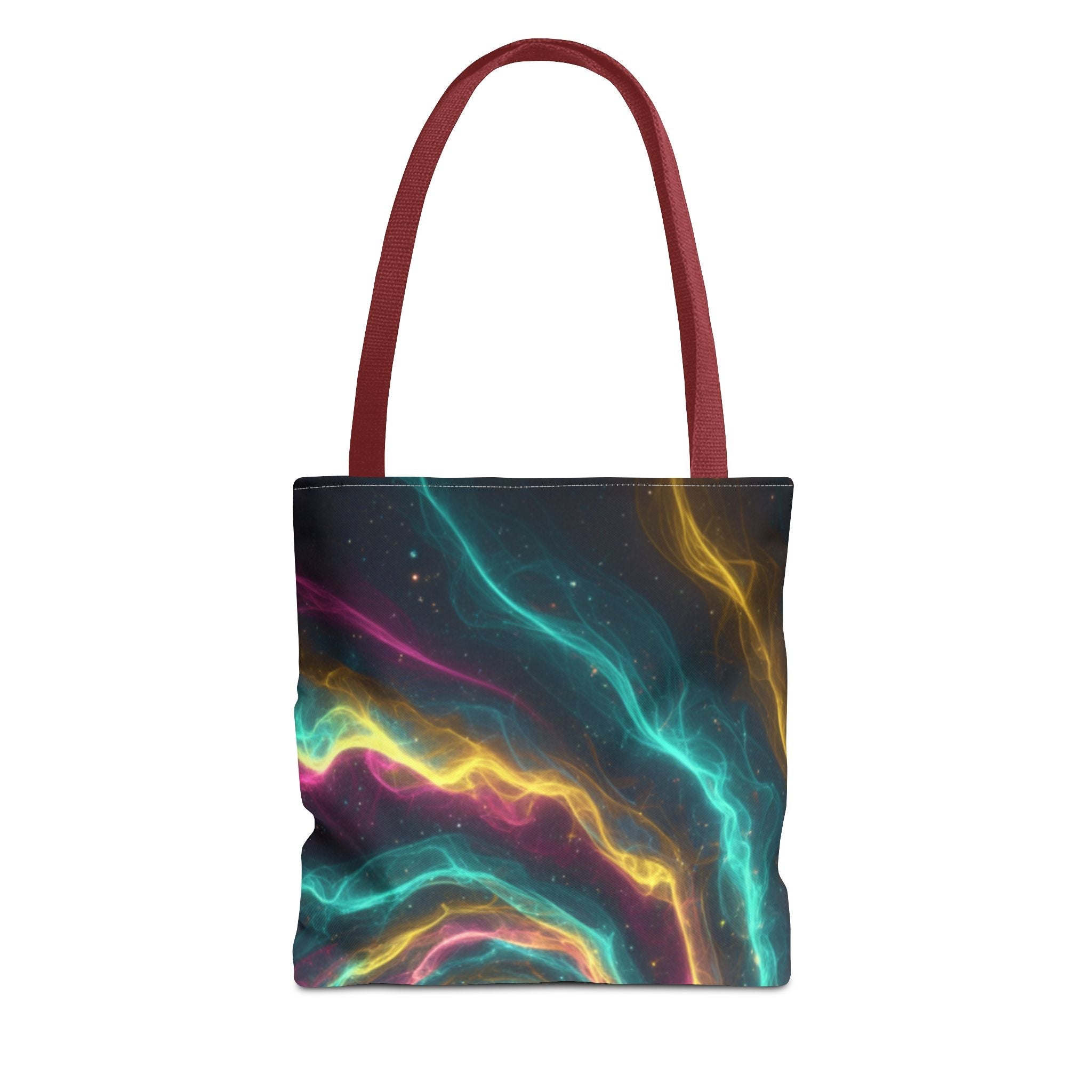 Cosmic Neon Waves Tote Bag Printify