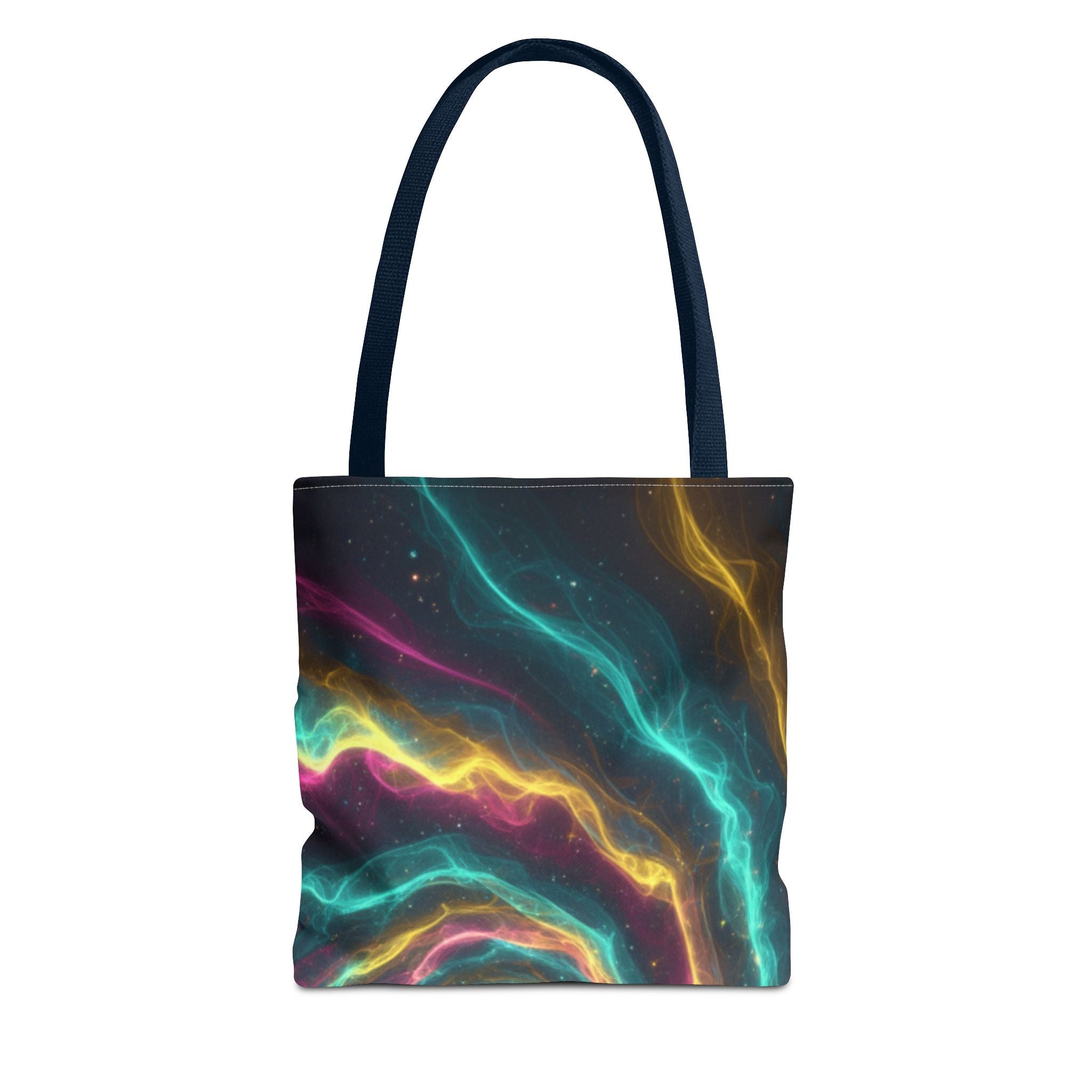 Cosmic Neon Waves Tote Bag Printify