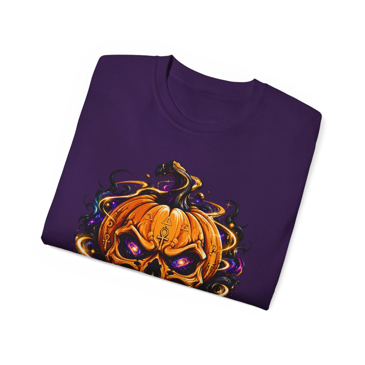 Cosmic Pumpkin Skull Tee – Halloween Streetwear